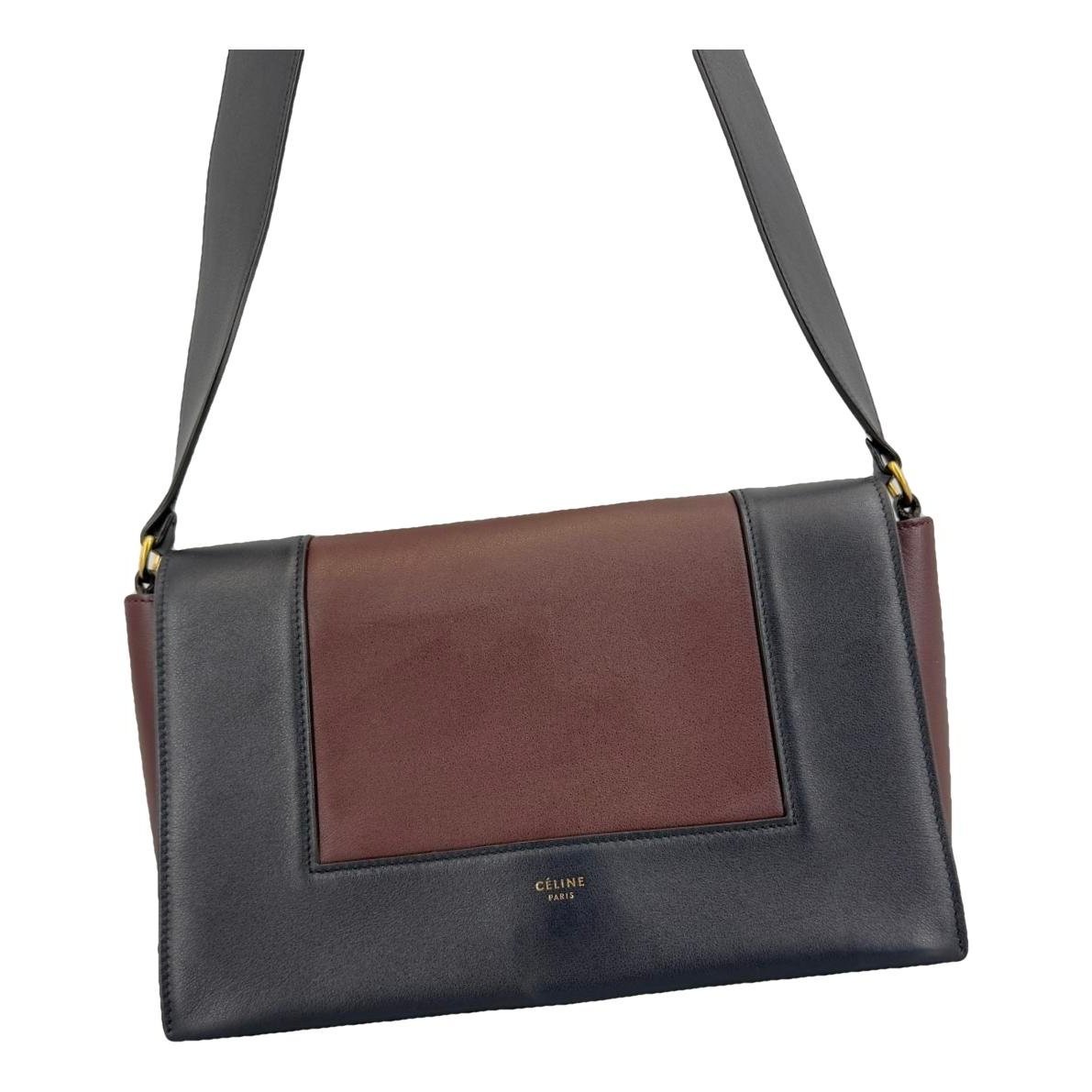Frame leather handbag