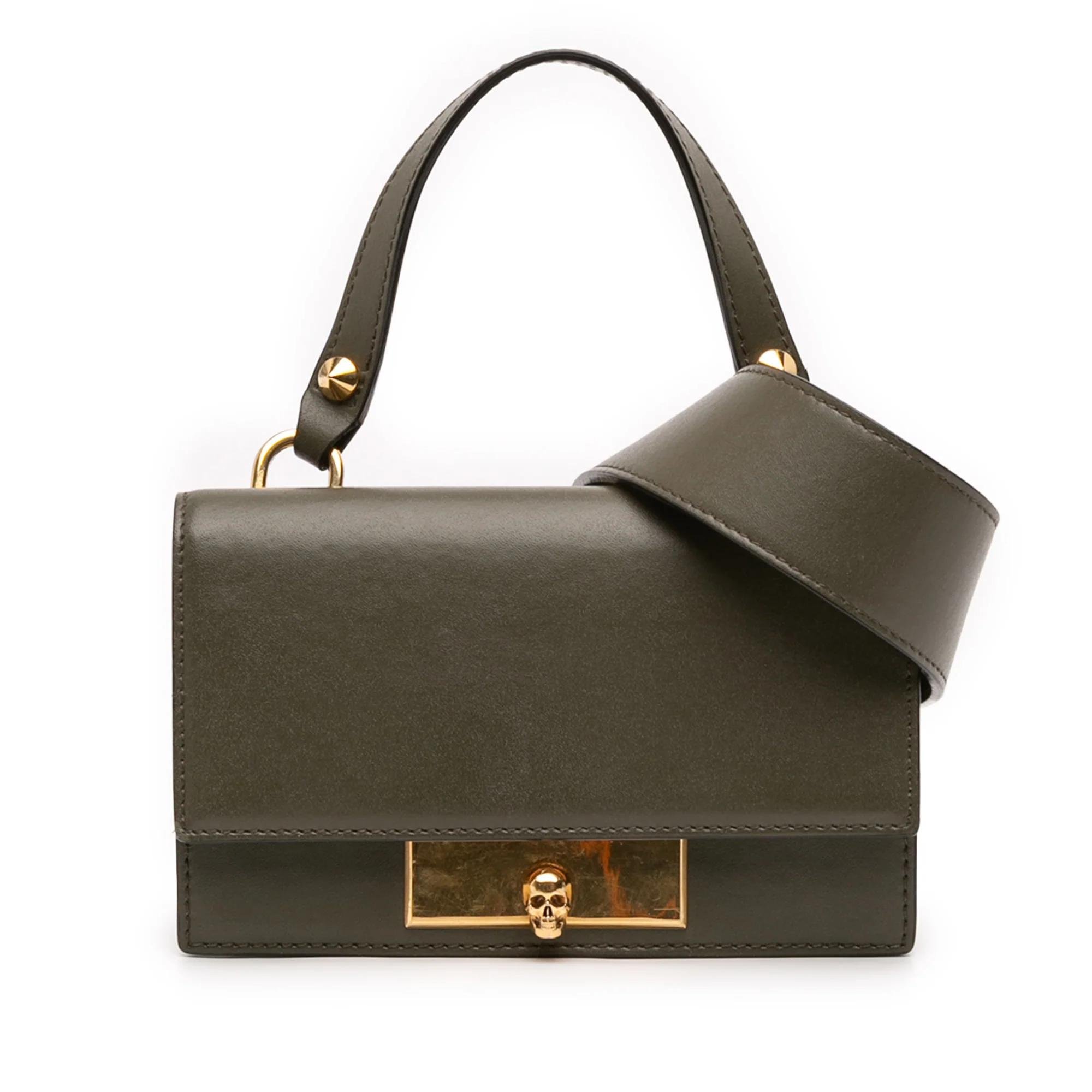 Alexander McQueen Skull pony-style calfskin handbag