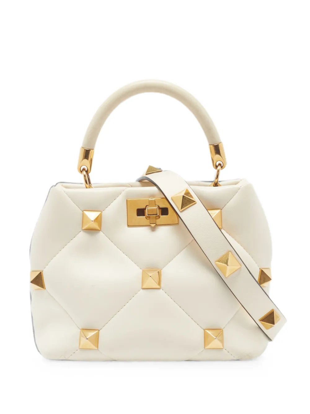 small Roman Stud quilted tote bag