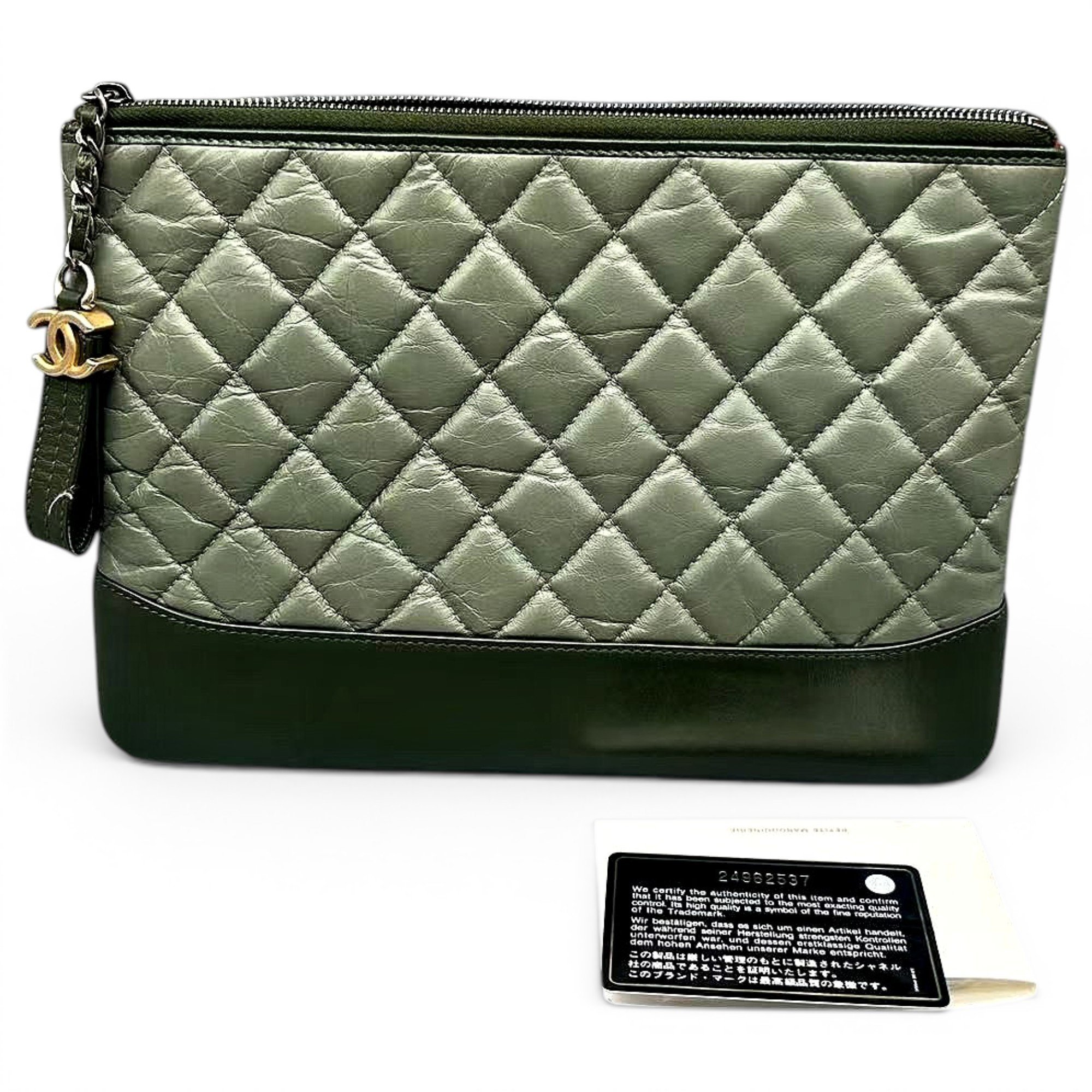 Leather clutch bag