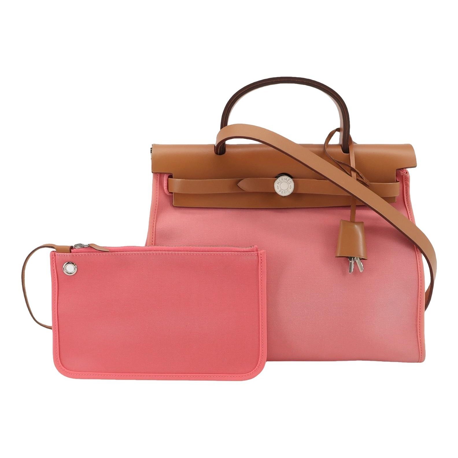 Hermes Herbag Handbag Pink