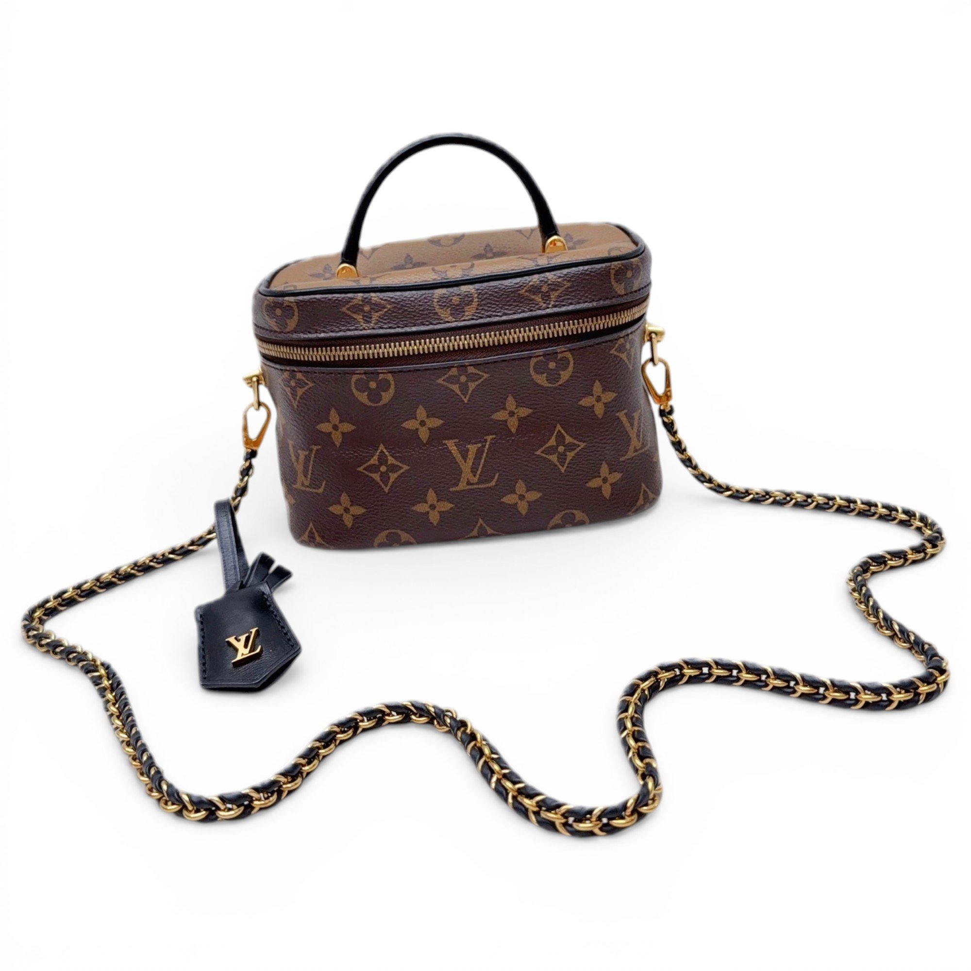 Vanity leather handbag