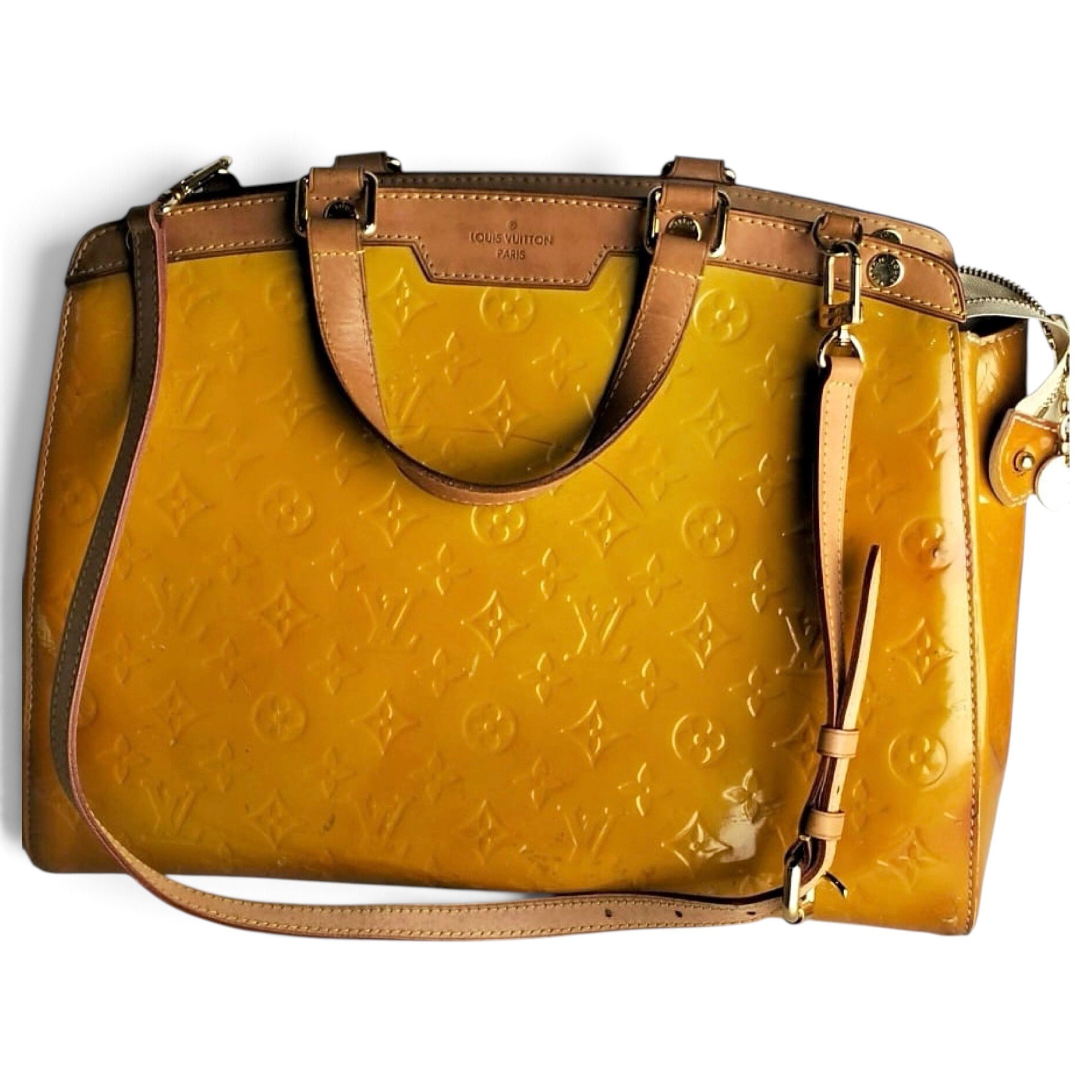 Louis Vuitton Bréa patent leather handbag