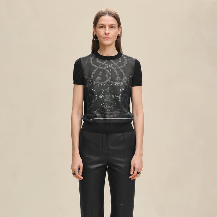 Gris Charbon "Palefroi Remix" Short-sleeve Twillaine Sweater