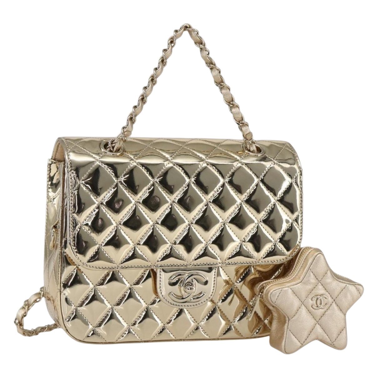 Chic With Me patent leather handbag