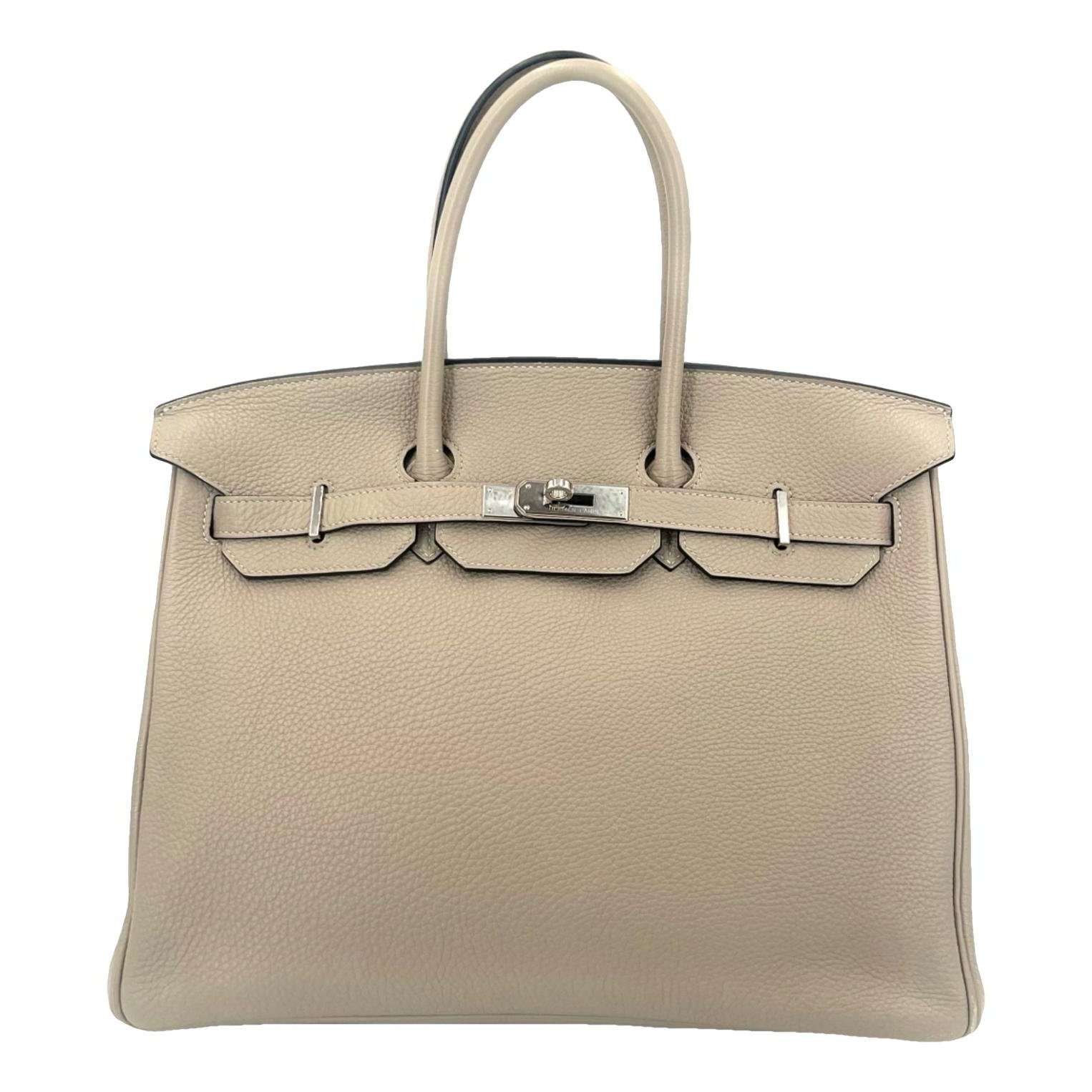 Hermes Birkin 35 Handbag Gris Tourterelle Togo Leather