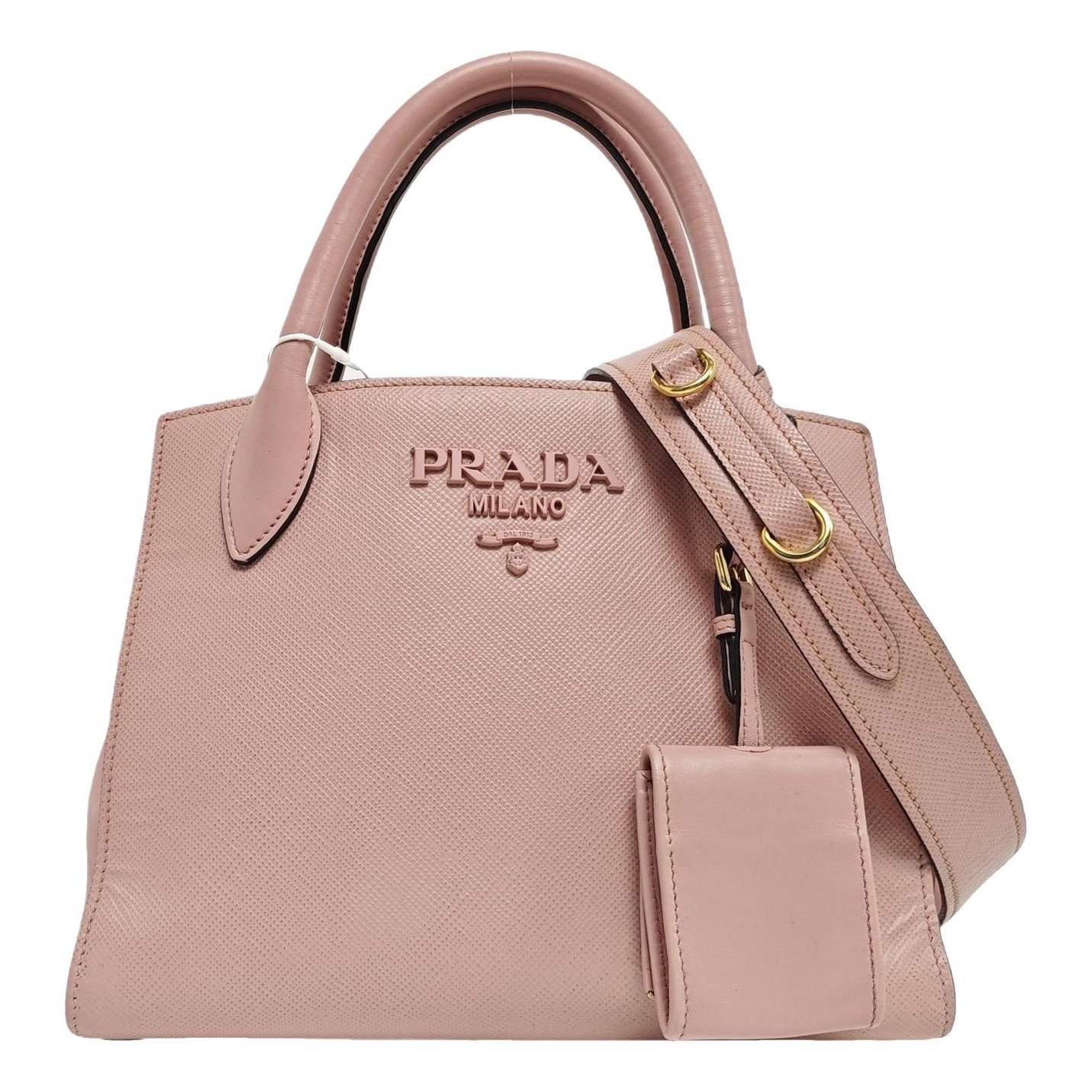 Monochrome leather handbag
