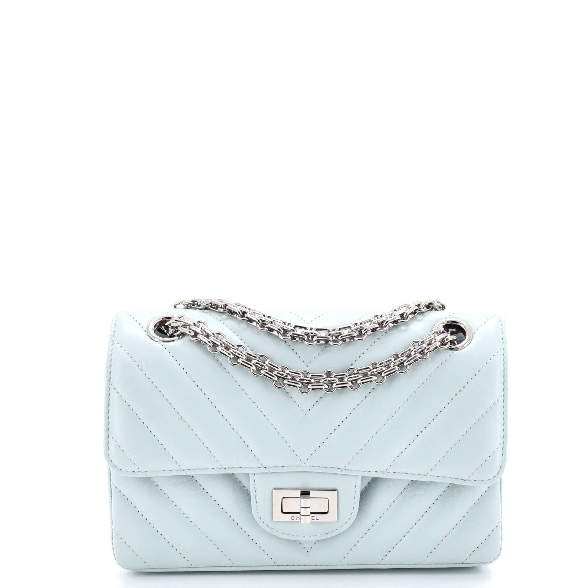 Chanel Reissue 2.55 Flap Bag Chevron Aged Calfskin Mini