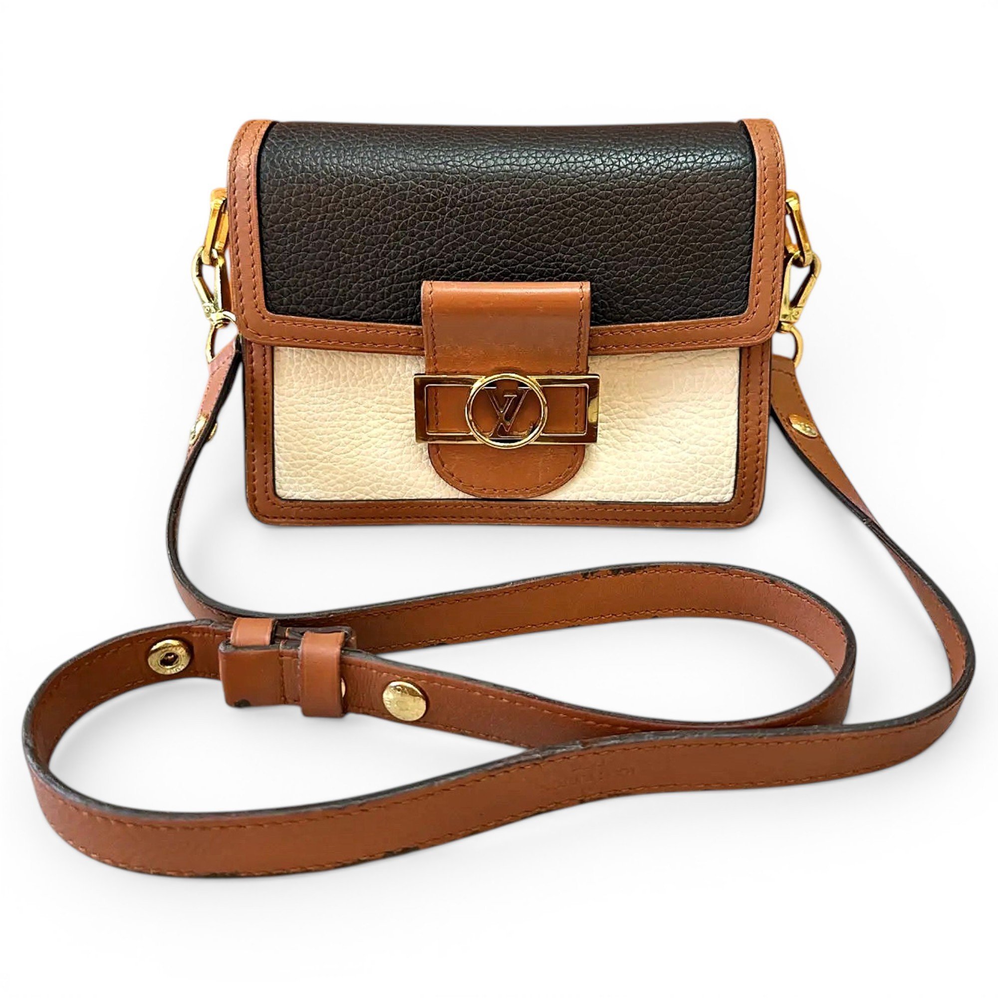 Dauphine leather crossbody bag