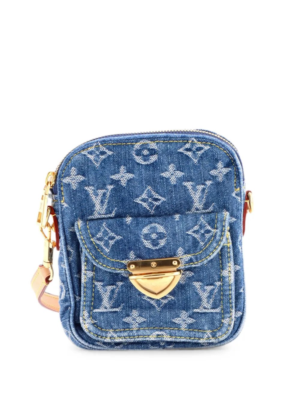 Fairfax Pochette LV Remix Monogram Denim crossbody bag