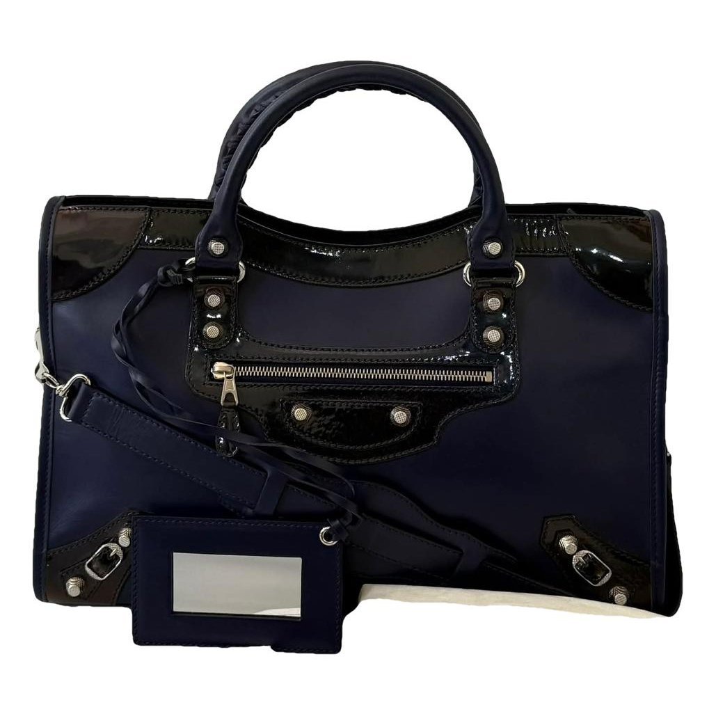 City leather handbag