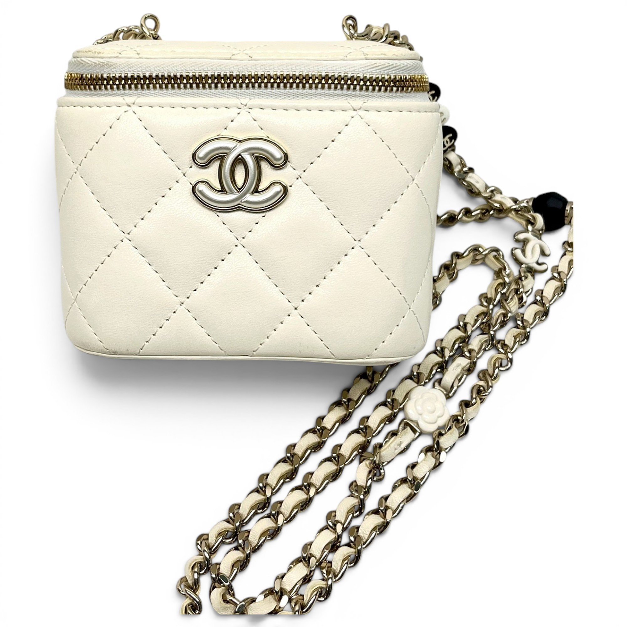 Vanity leather handbag