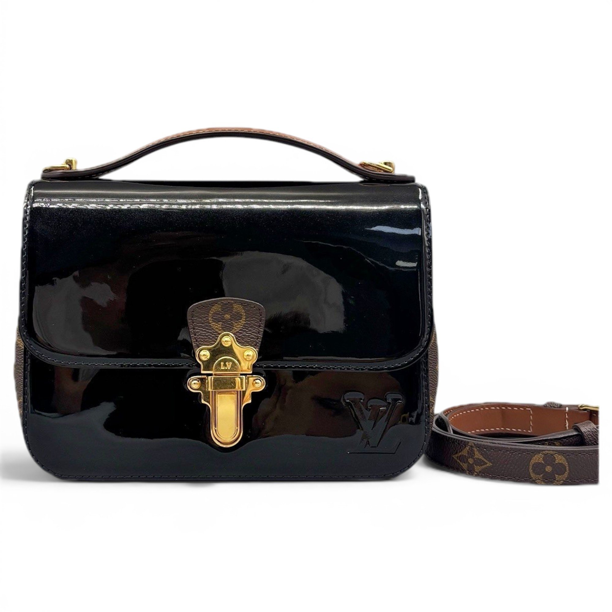 Cherrywood leather handbag