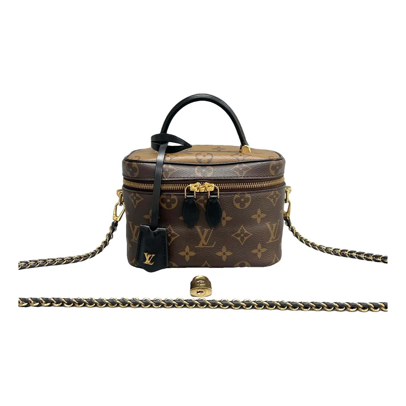 Vanity leather handbag