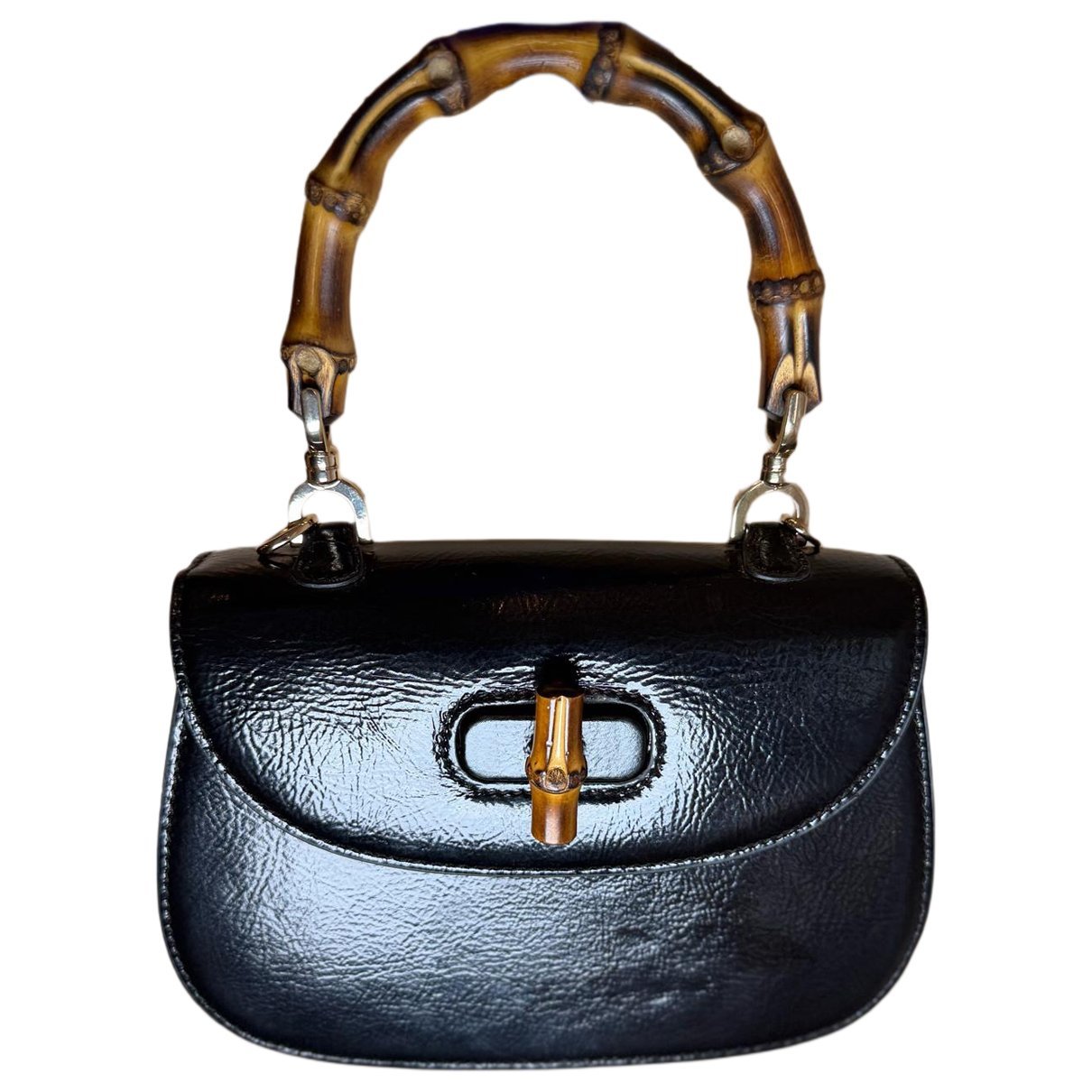 Convertible Bamboo Top Handle leather handbag