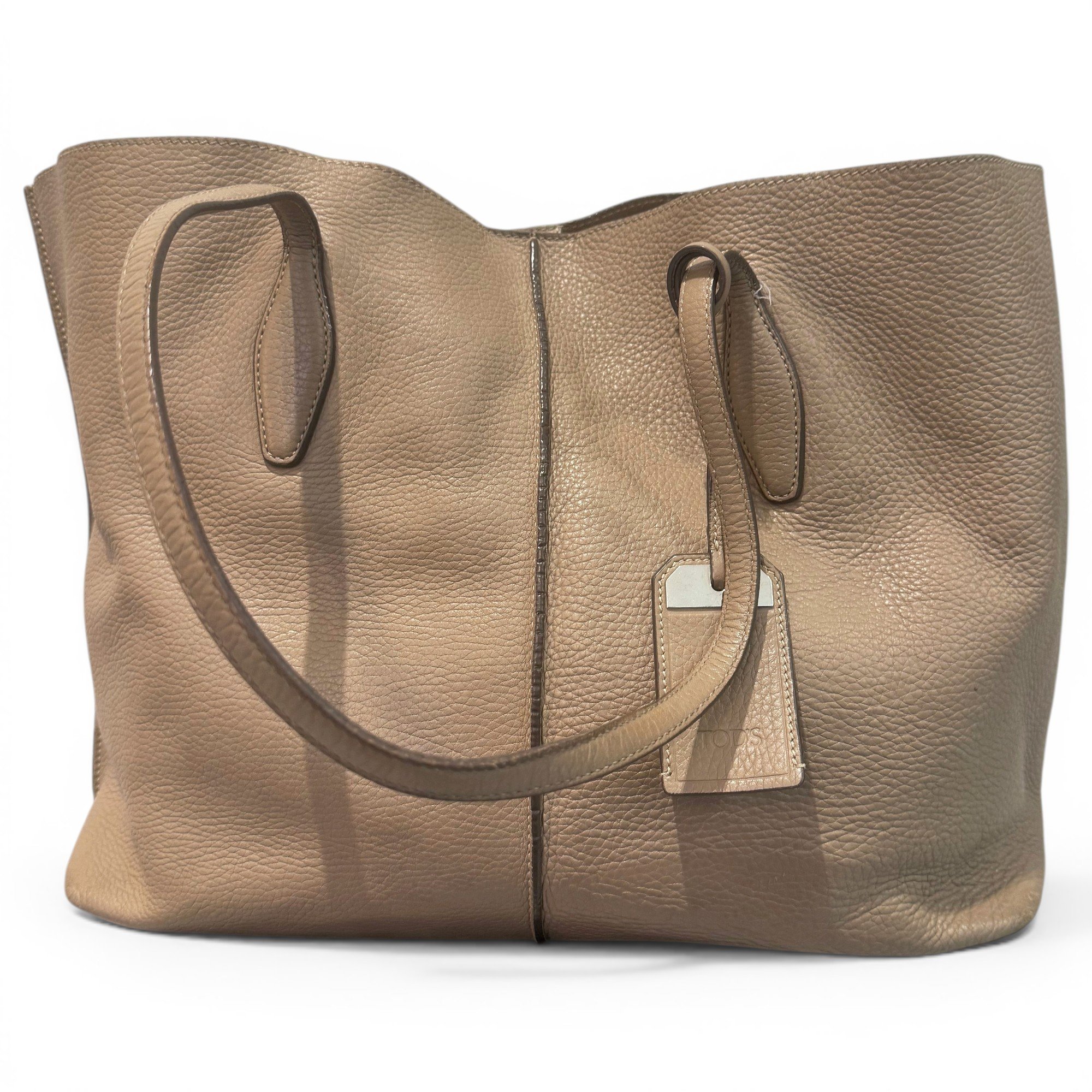 Shopping Media leather handbag