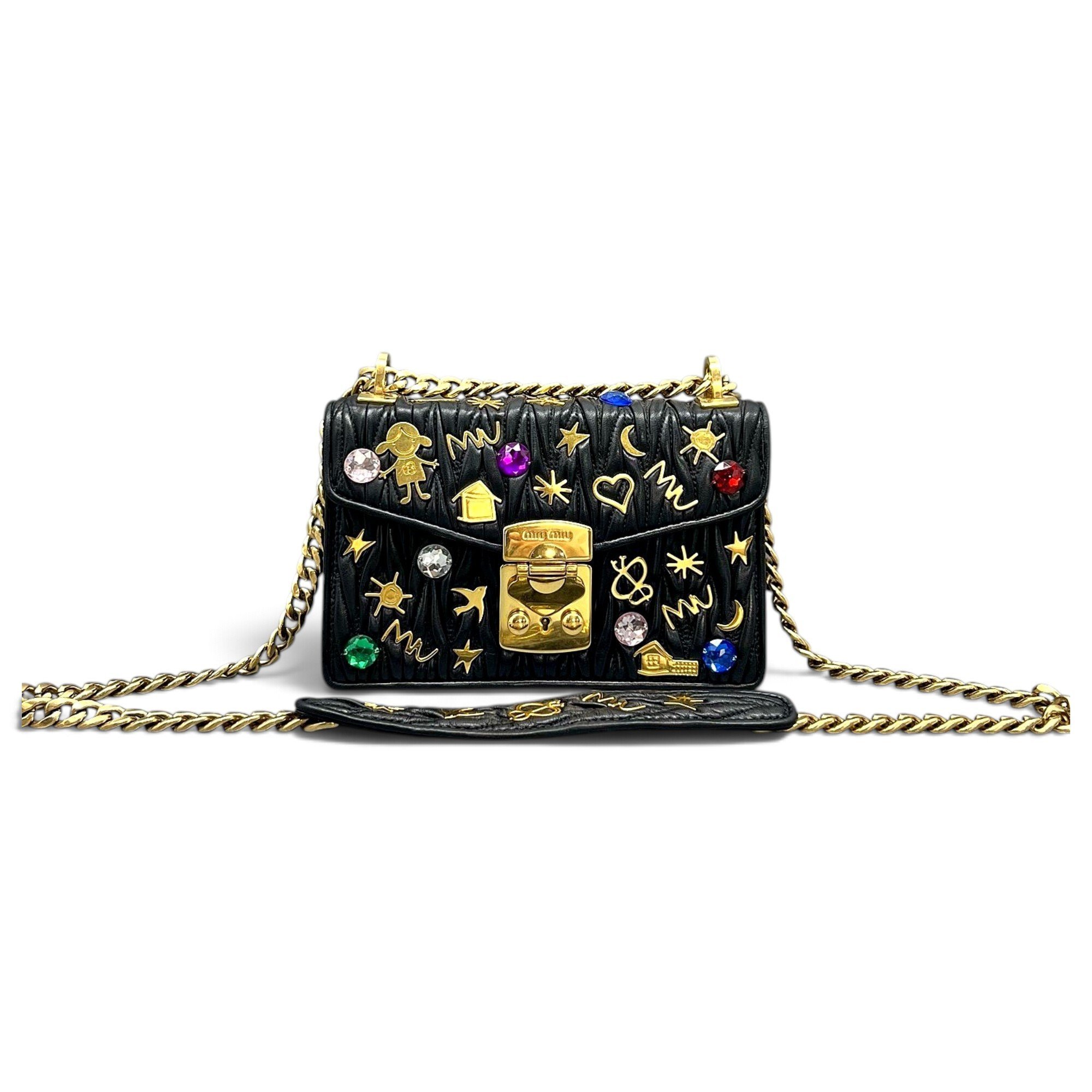 Miu Lady leather handbag