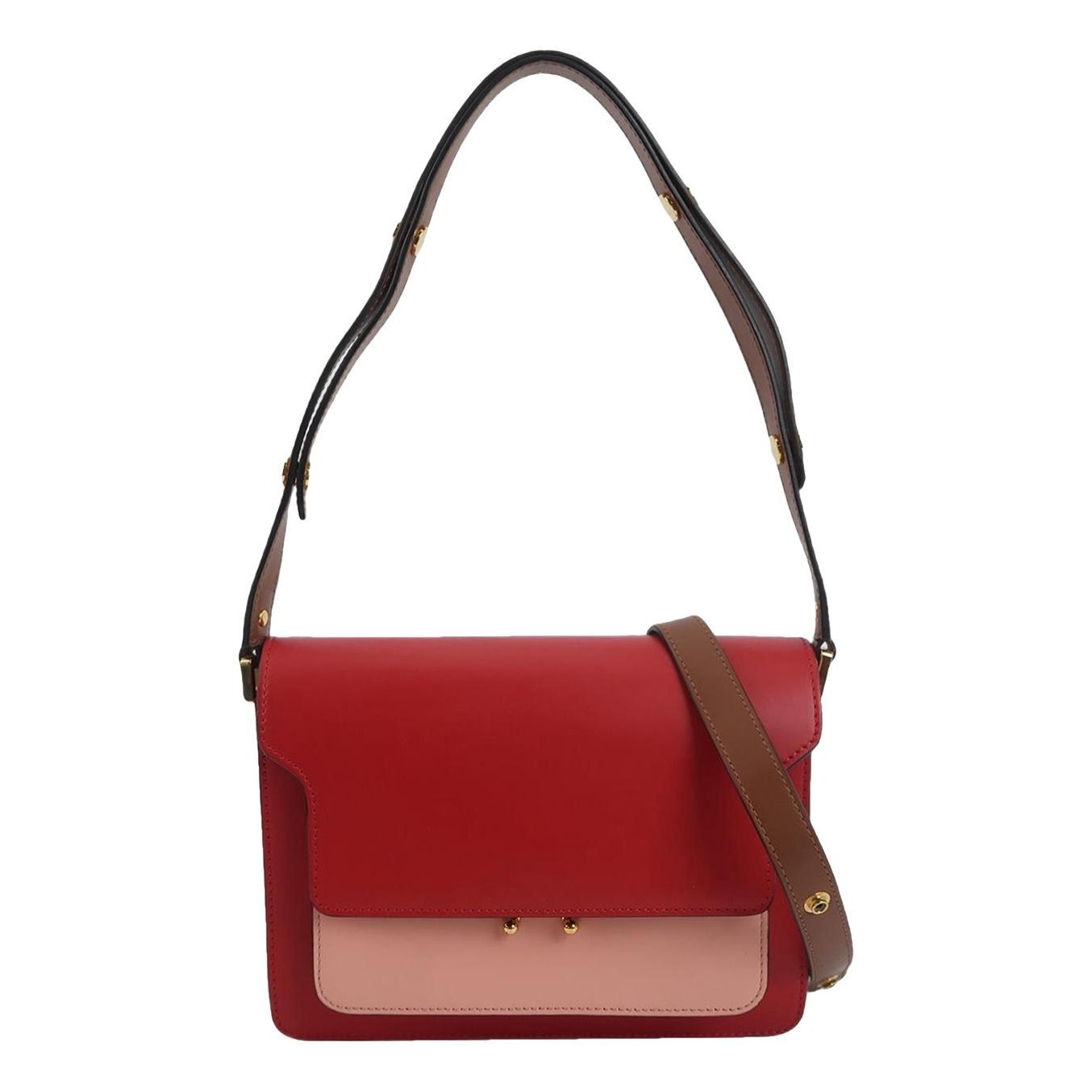 Trunk leather crossbody bag