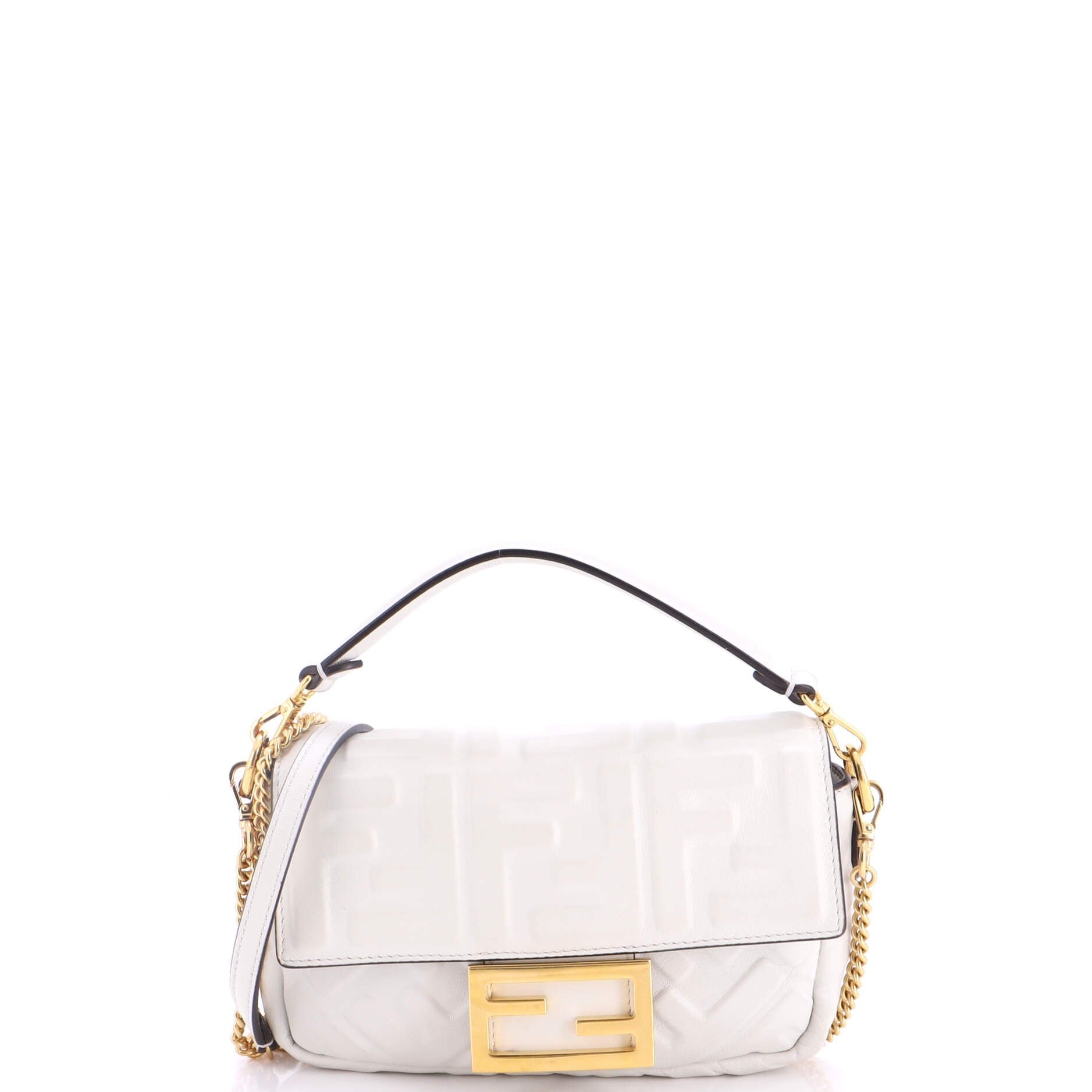 Baguette NM Bag Zucca Embossed Leather Mini