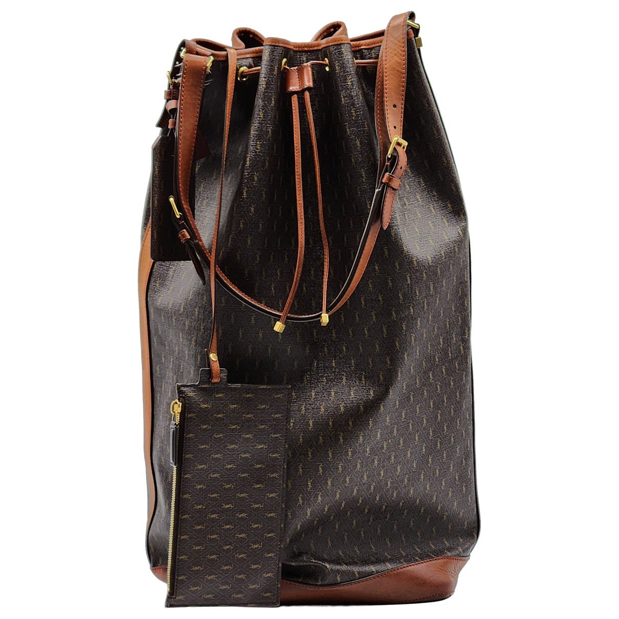 Monogram bucket handbag