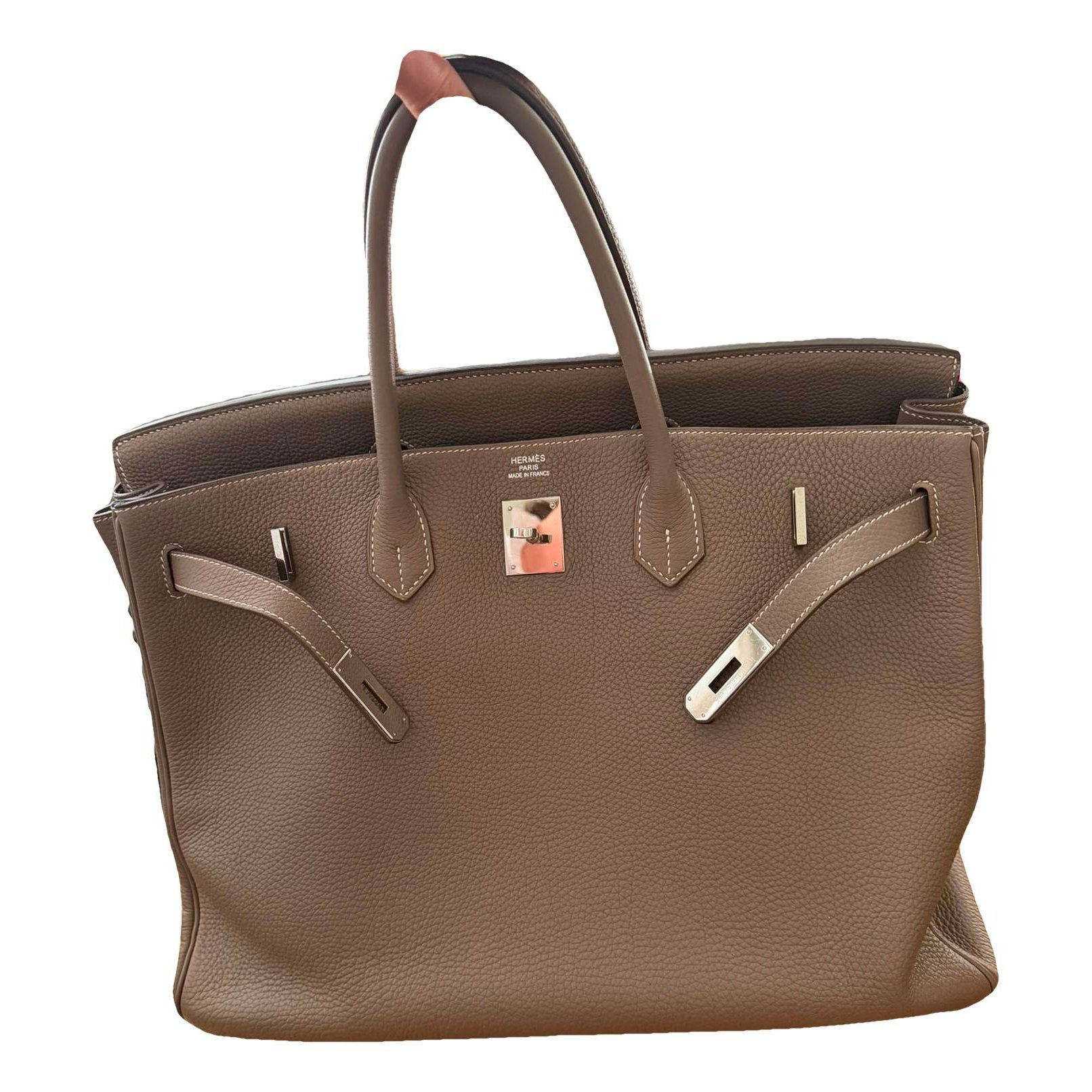 Hermes Birkin 40 Handbag Etoupe Togo Leather