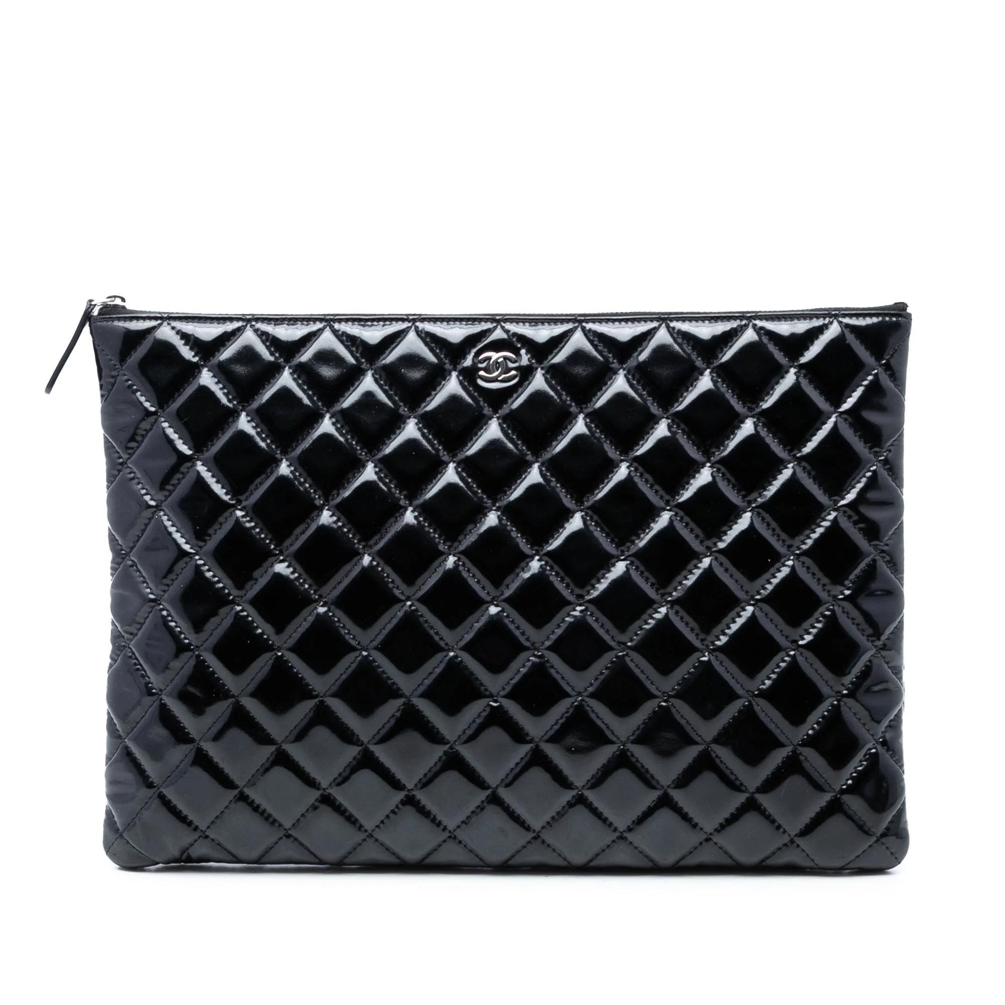 Leather clutch bag