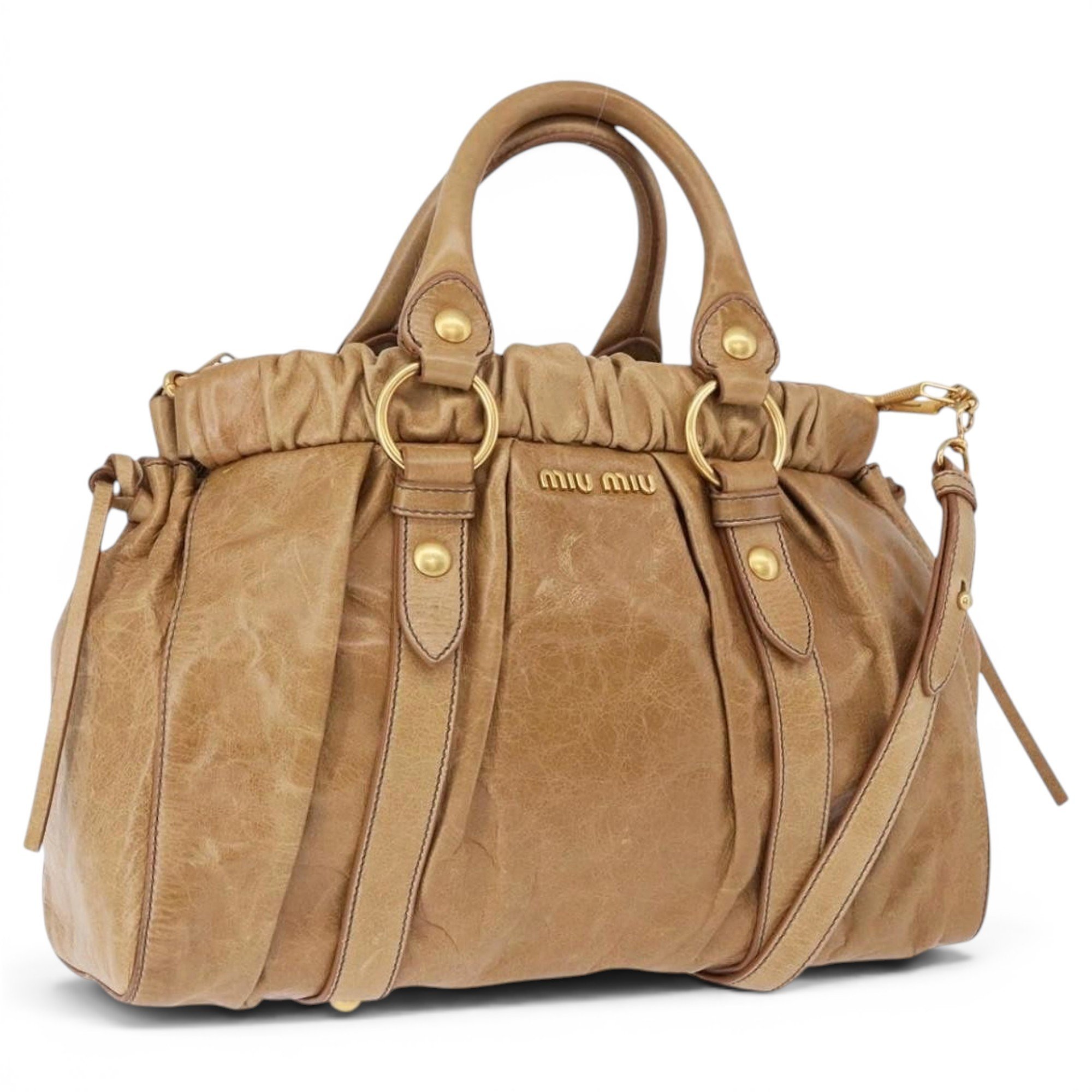Miu Miu Vitello leather handbag