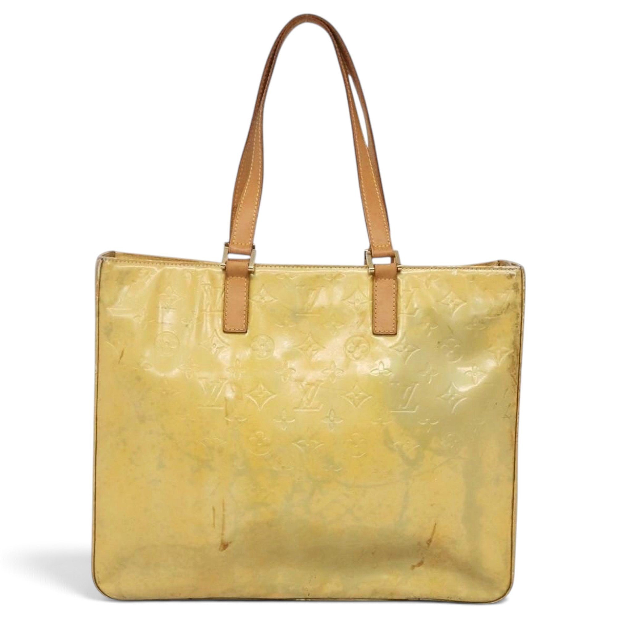 Columbus patent leather tote