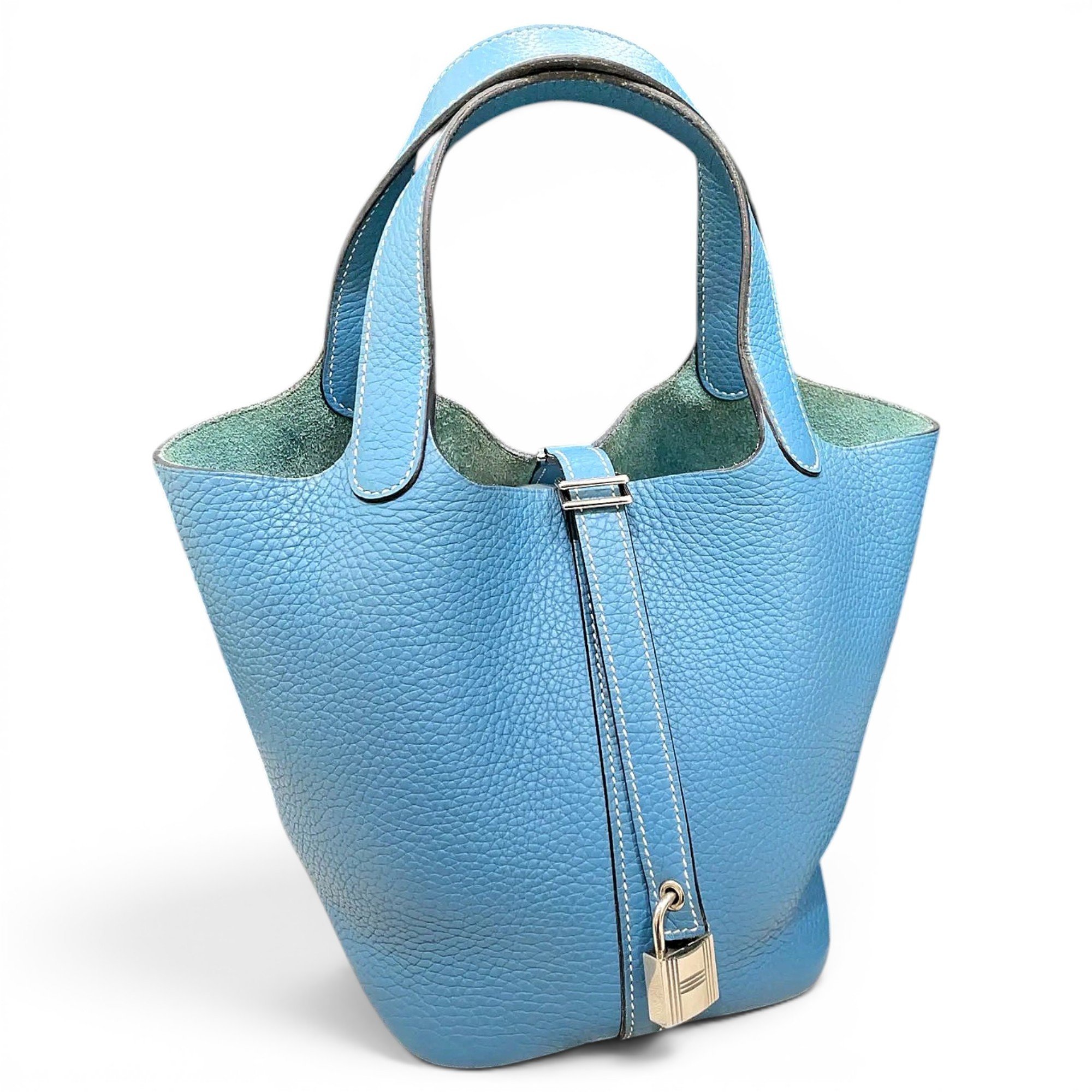 Picotin leather tote
