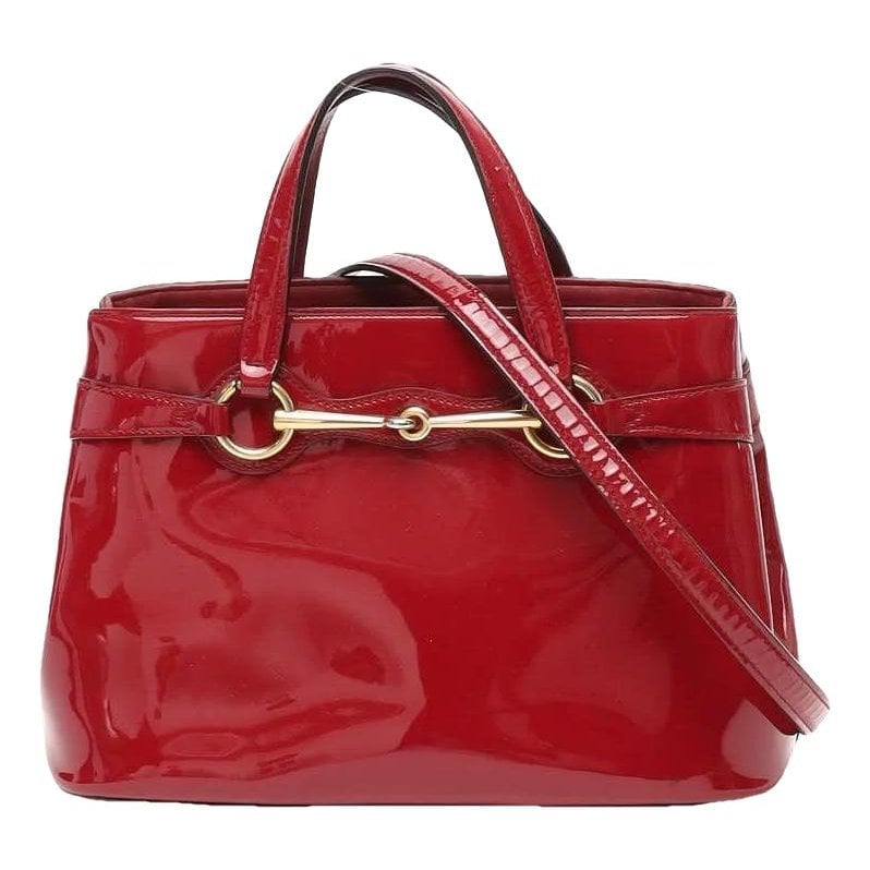 Patent leather handbag