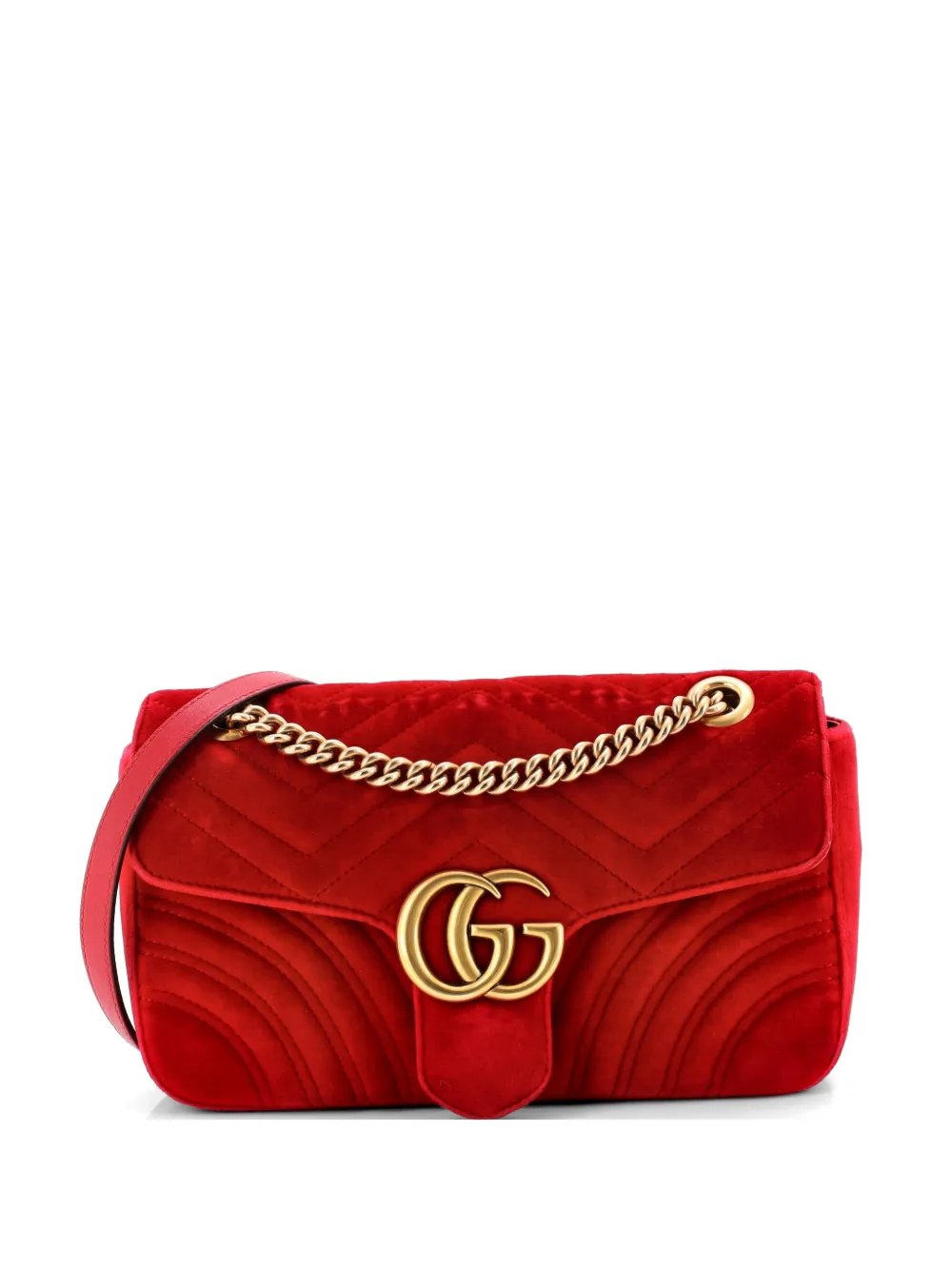 GG Marmont Flap Bag Matelasse Velvet Small shoulder bag