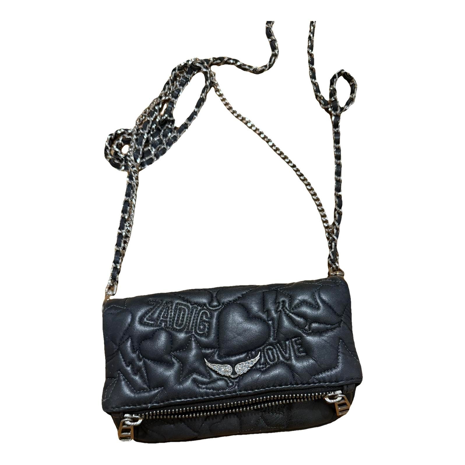 Rock leather crossbody bag