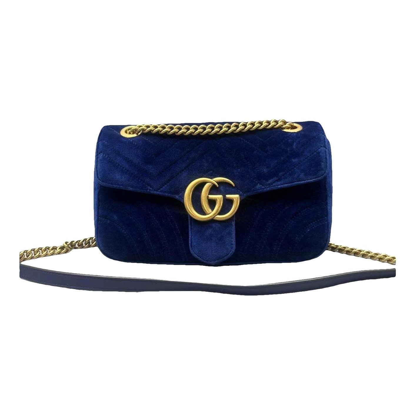 GG Marmont Flap velvet handbag
