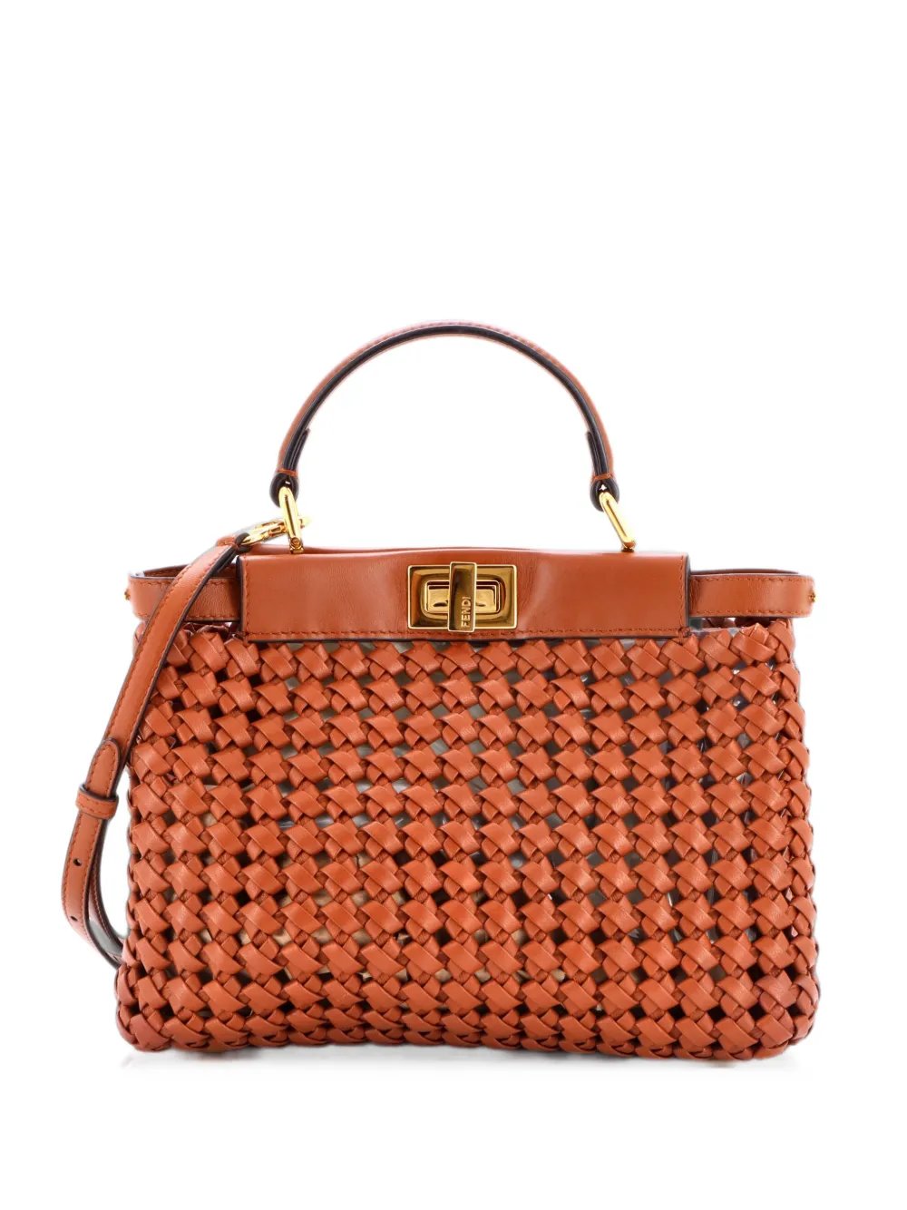 Peekaboo Bag Braided Leather Mini shoulder bag