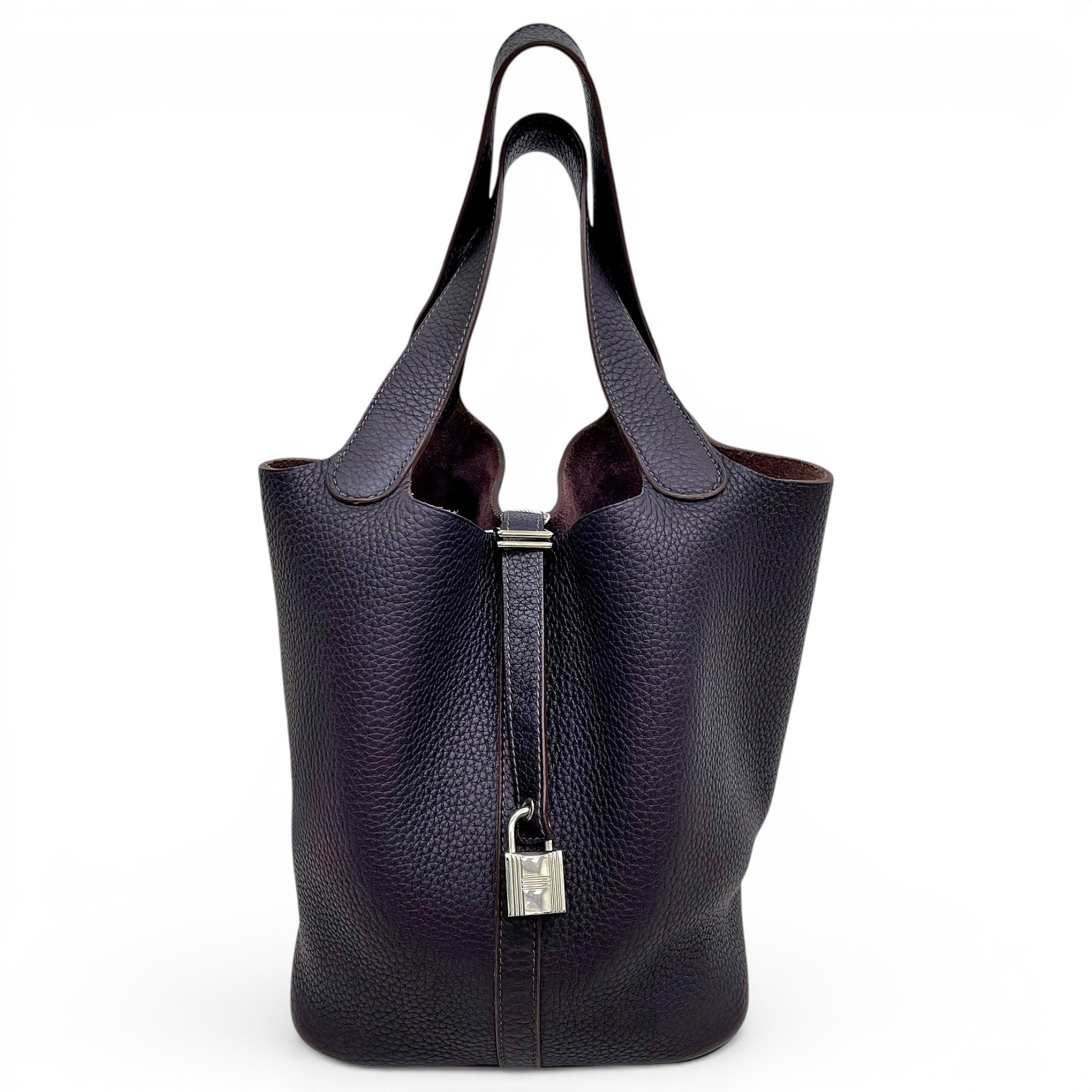 Picotin leather tote