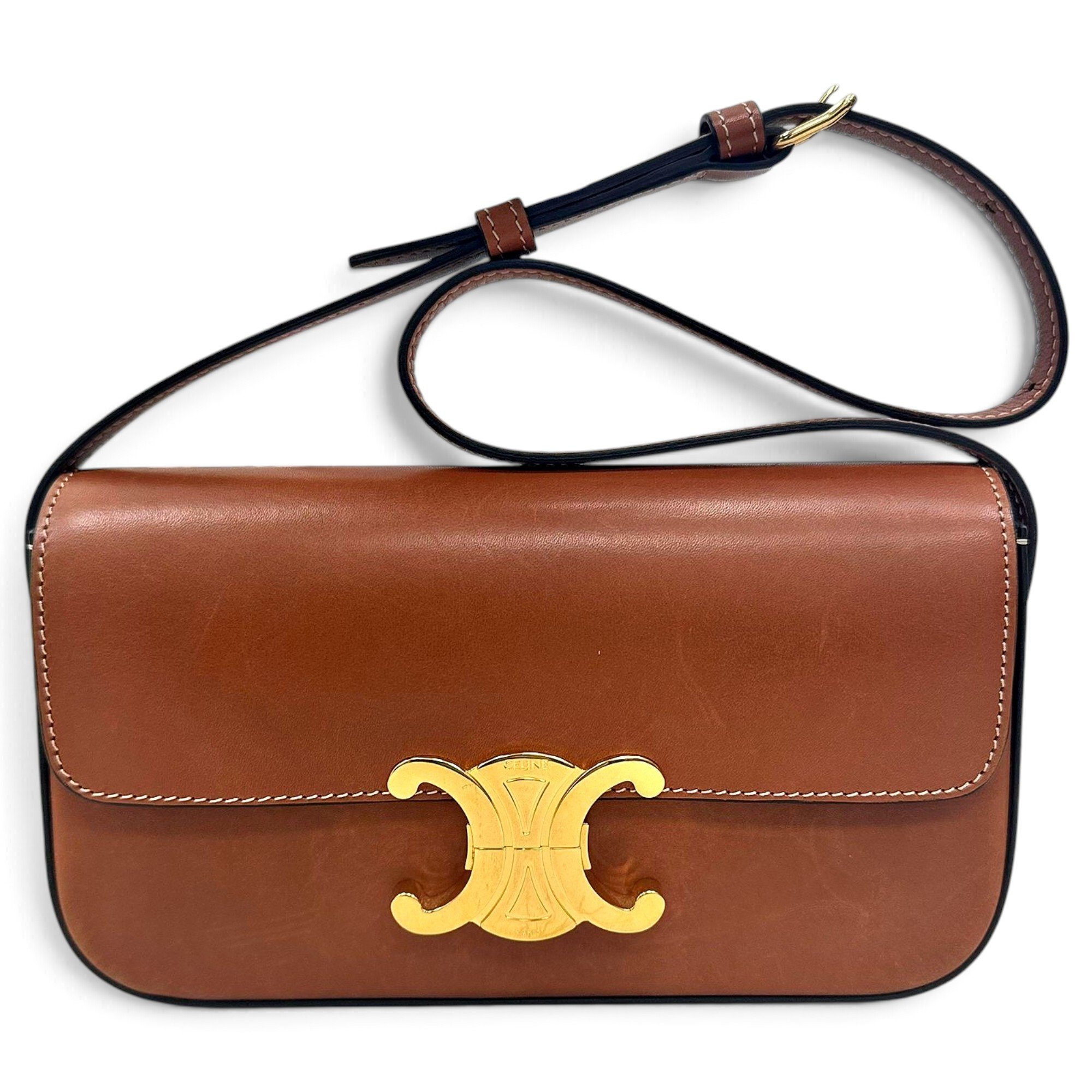 Triomphe Long leather handbag