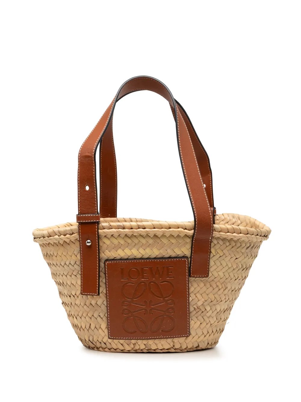 2017 Small Raffia Anagram Basket tote bag