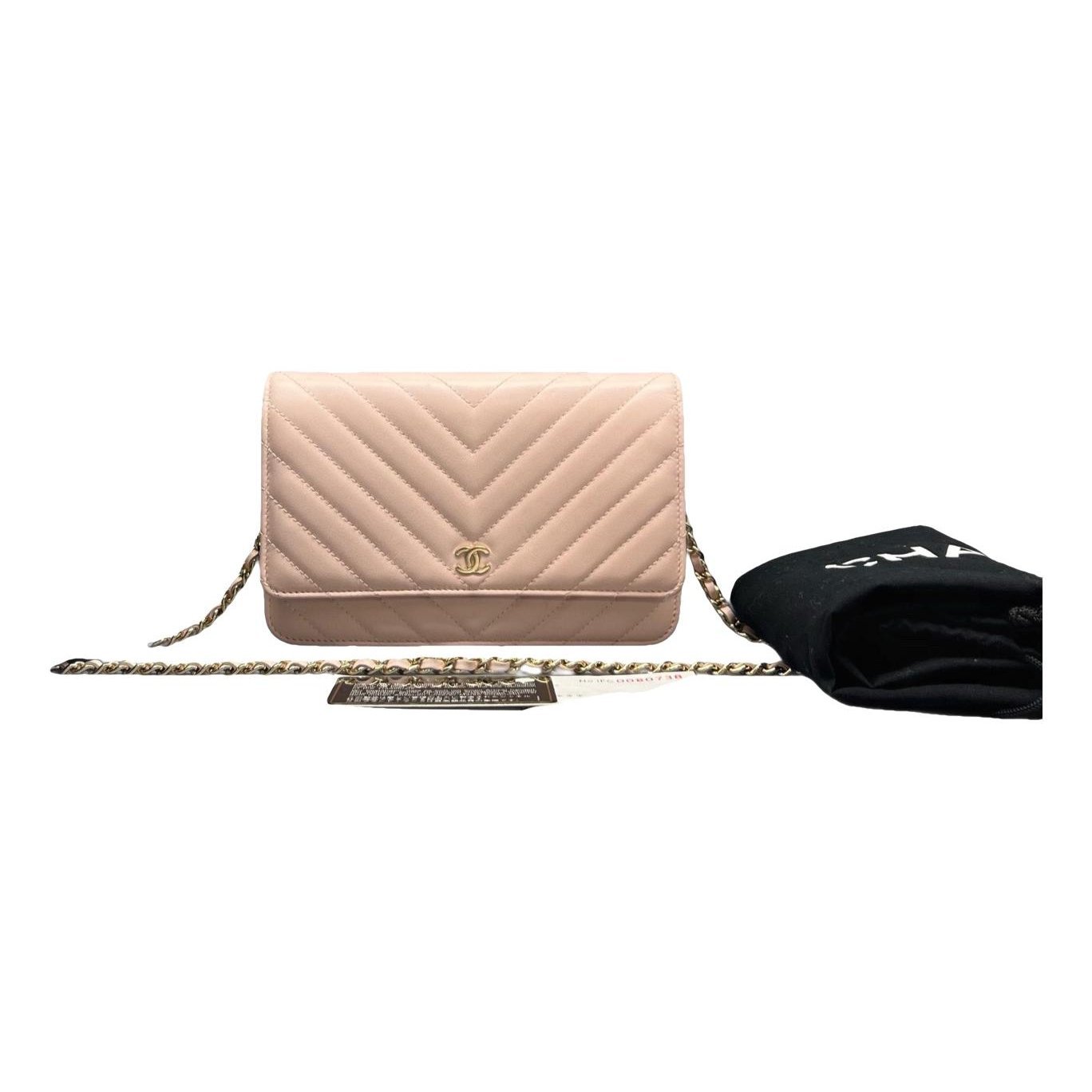 Wallet On Chain leather crossbody bag