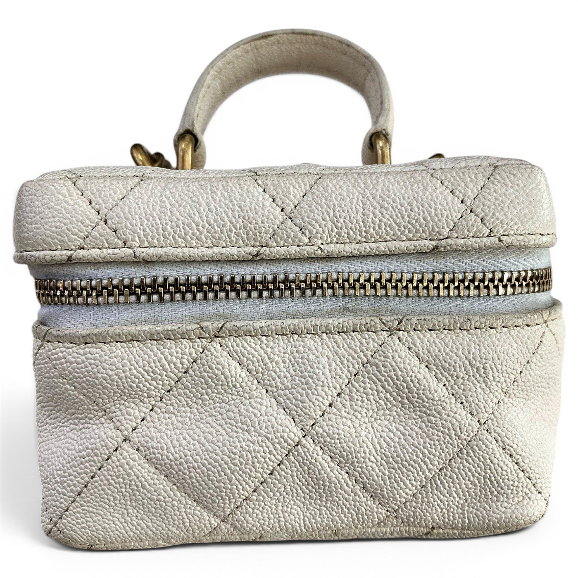 Vanity leather handbag