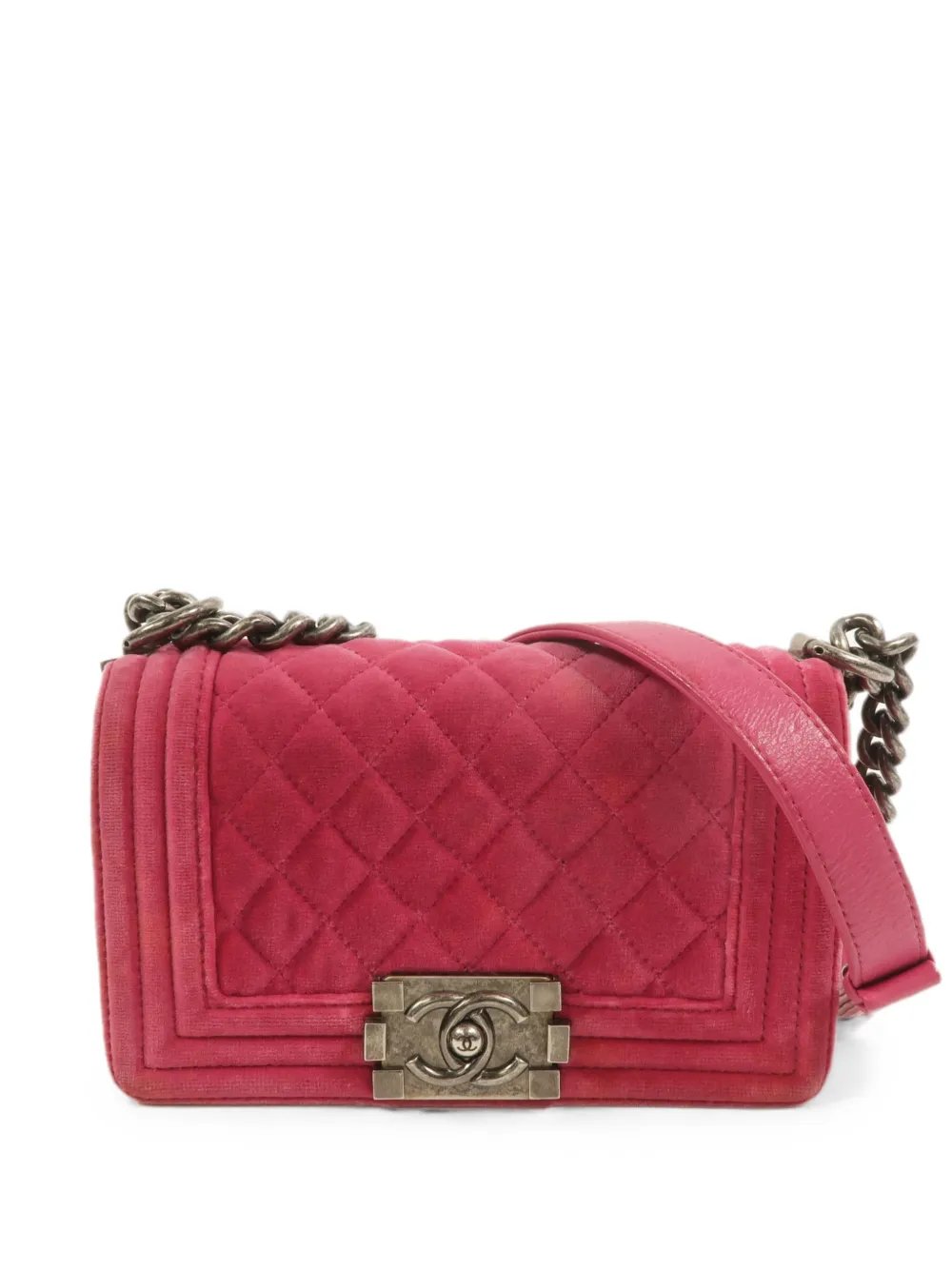 20 Boy Diamond-quilted velvet shoulder bag