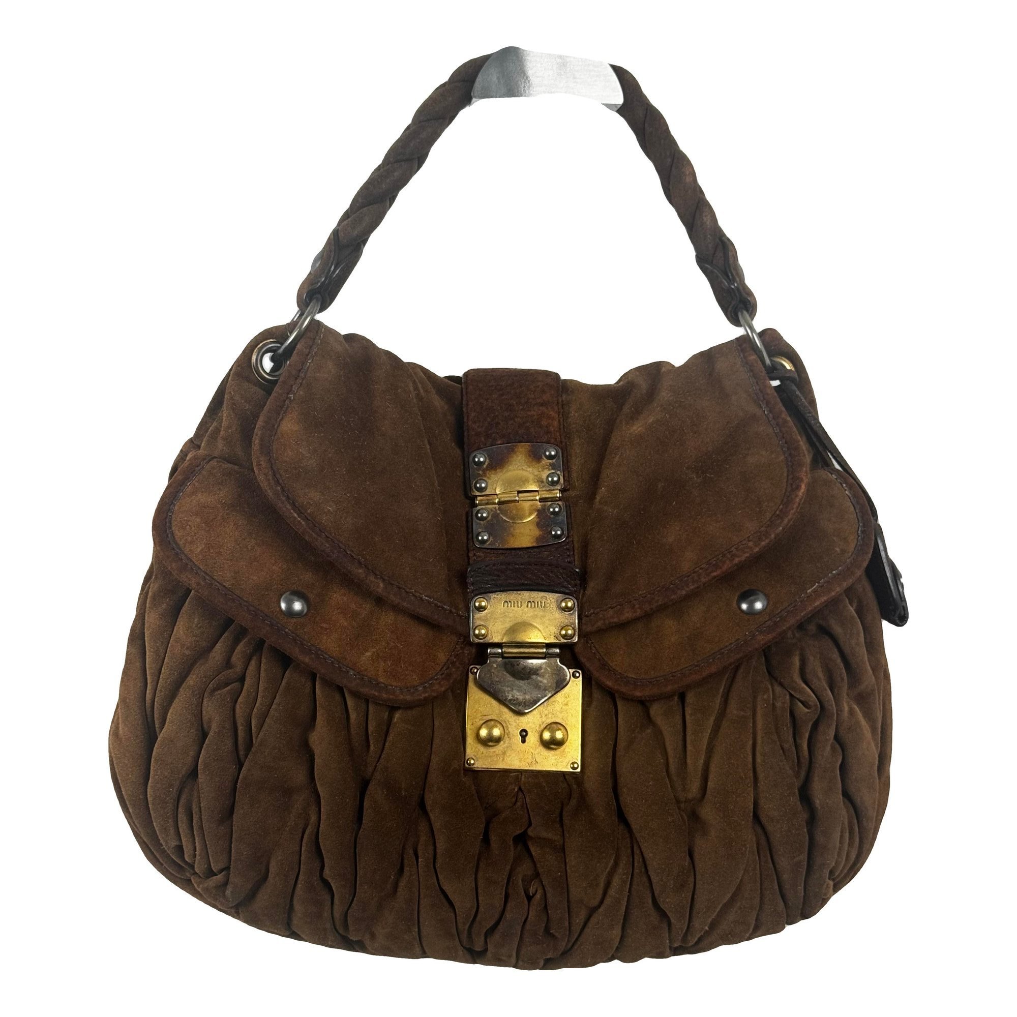 Coffer leather handbag