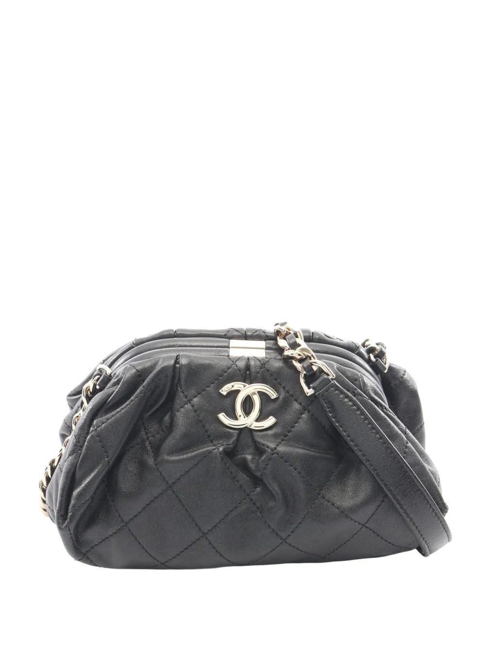 2021 CC Quilted Lambskin Kisslock crossbody bag