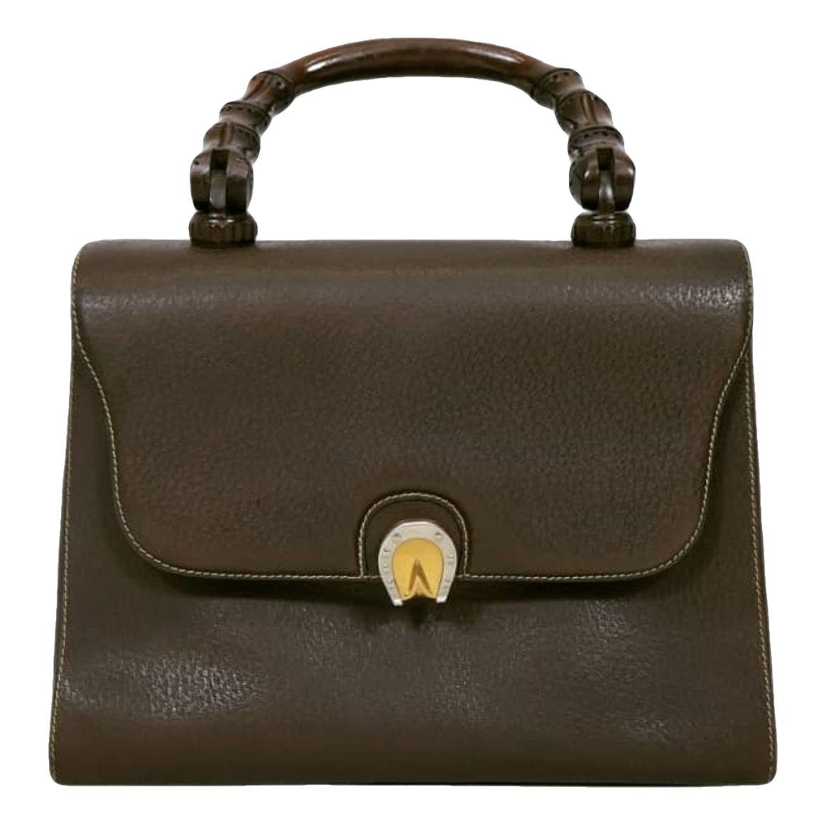 Bamboo leather handbag