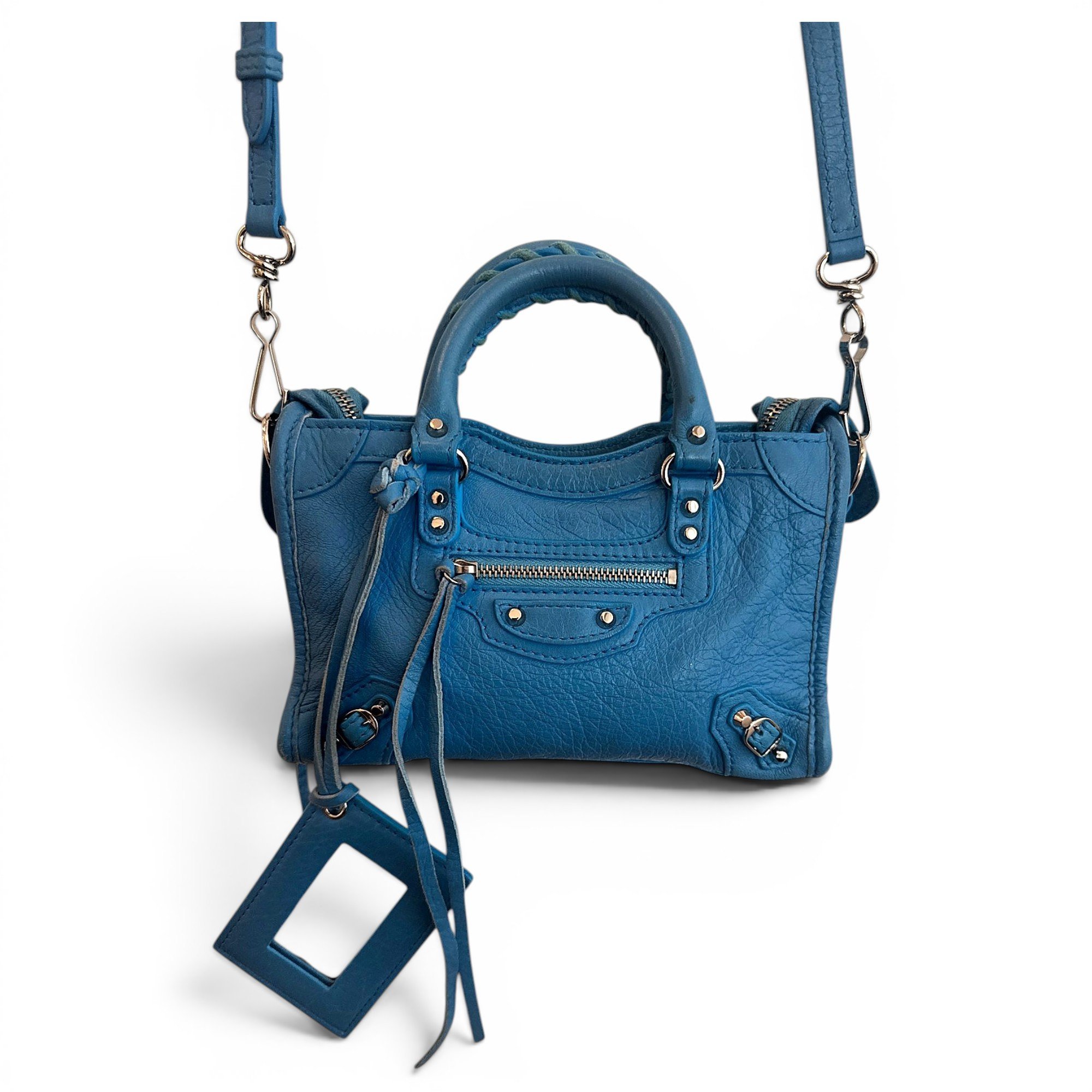 City leather handbag