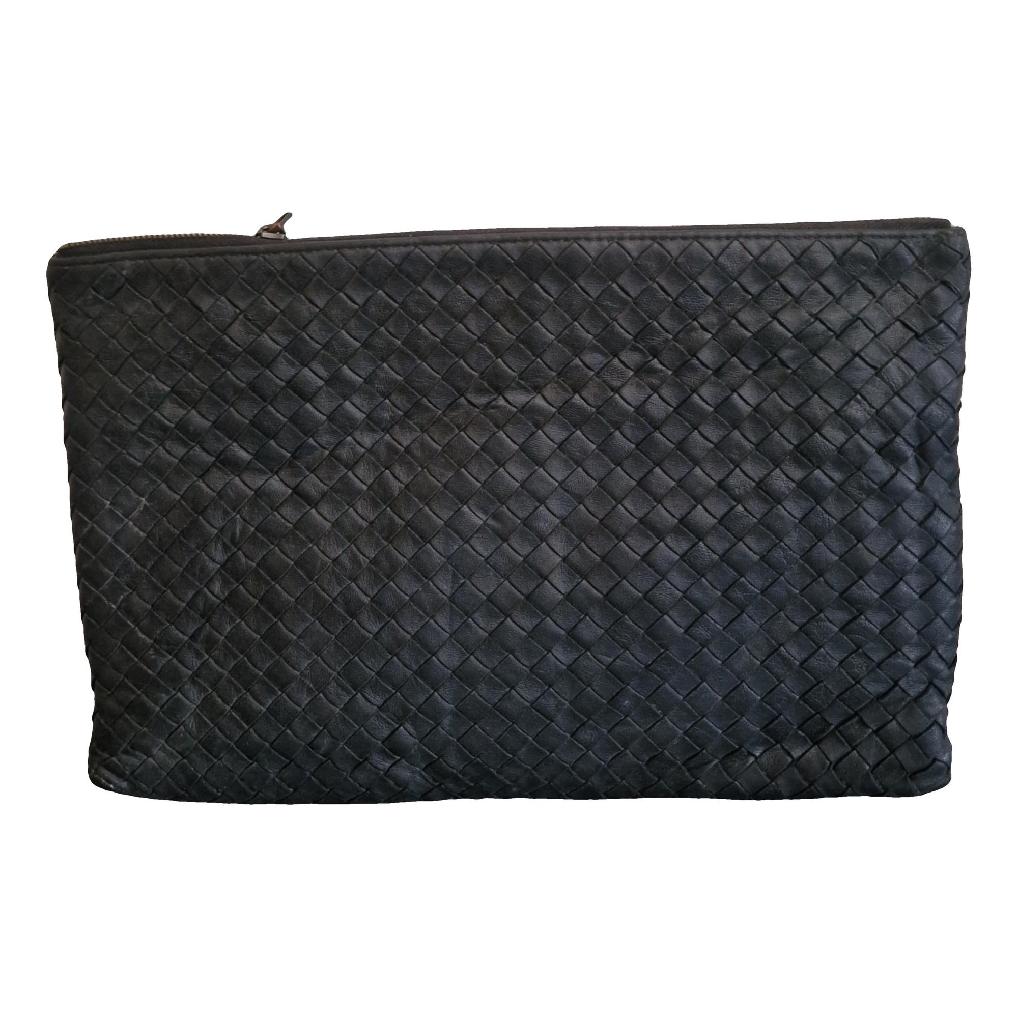 Leather clutch bag