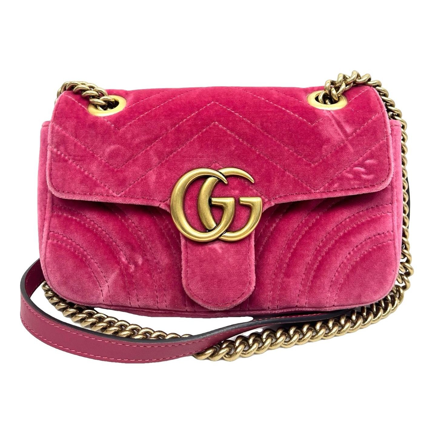 GG Marmont Flap velvet bag