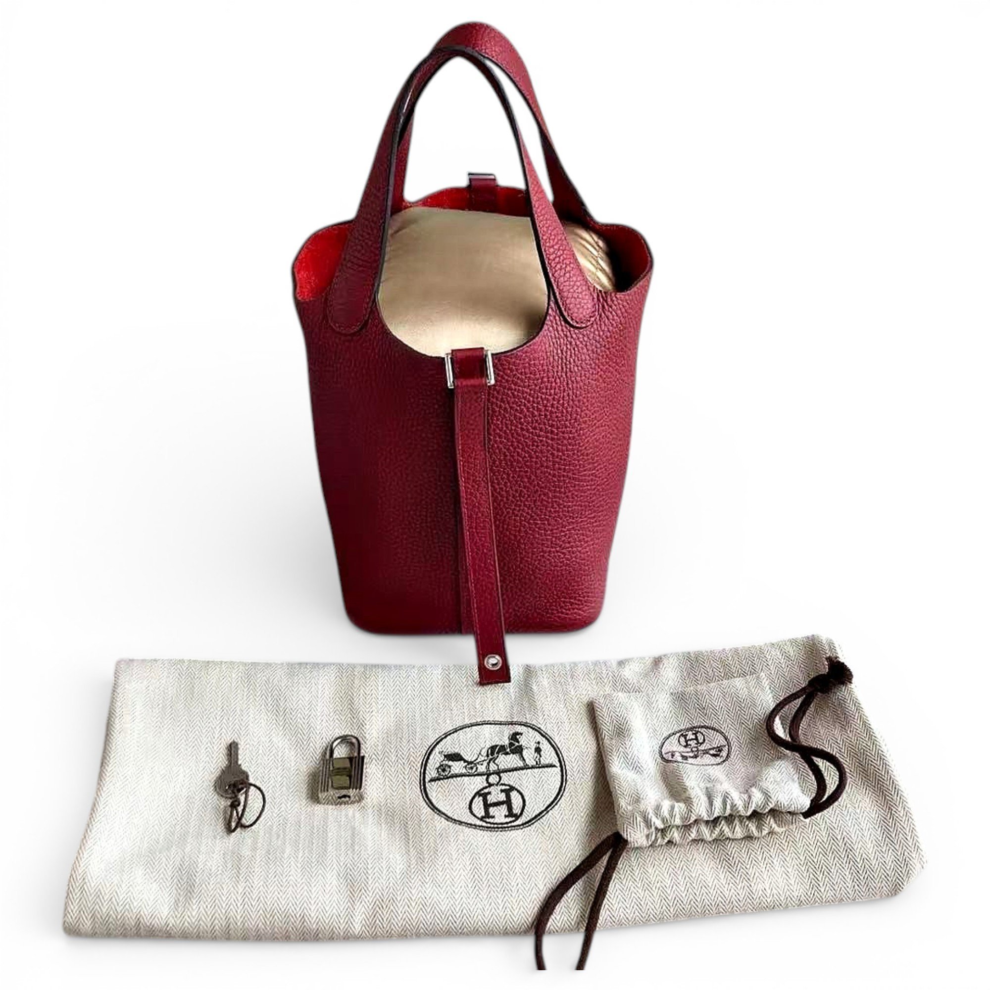 Picotin leather handbag