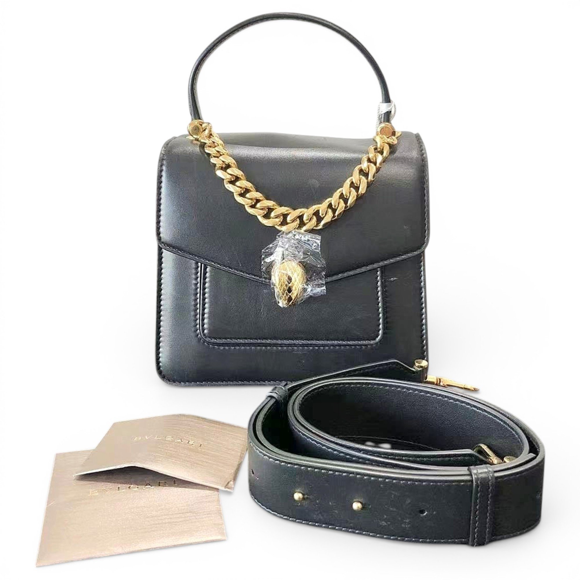 Serpenti leather handbag