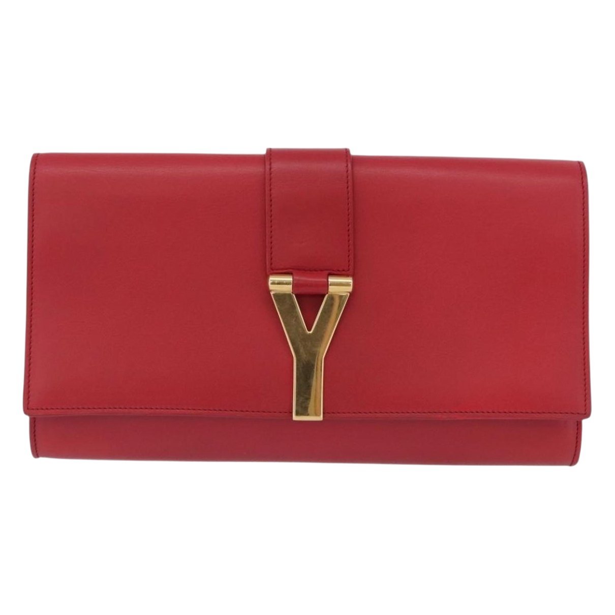 Leather clutch bag