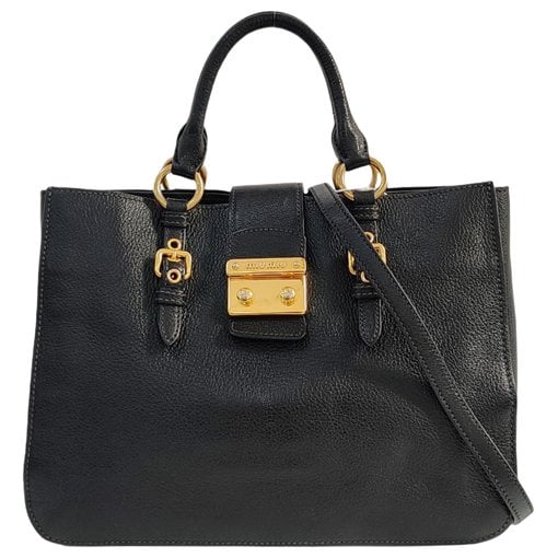 Madras leather handbag
